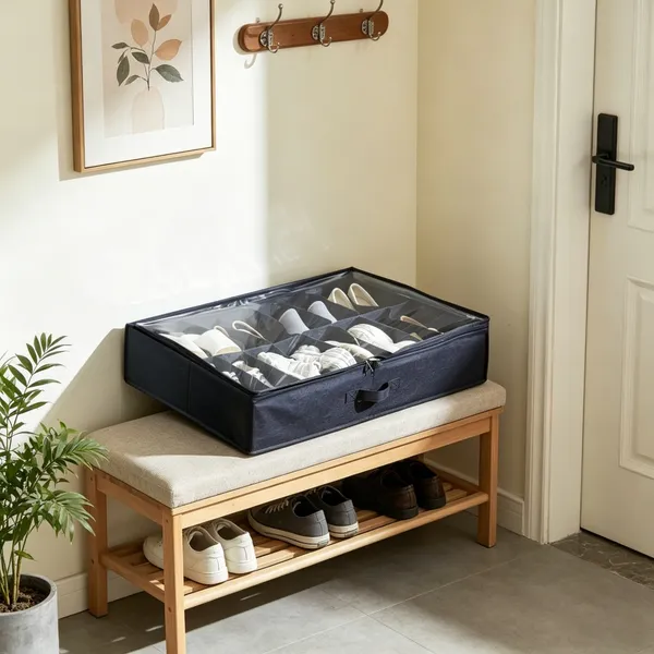 Rangement chaussures 32 compartiments, facile nettoyer, placard