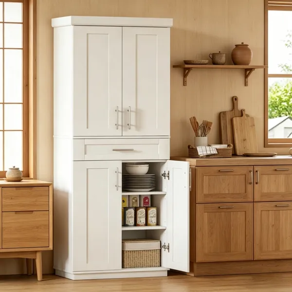 Armoire rangement 30x15,75x72po tablettes adj.