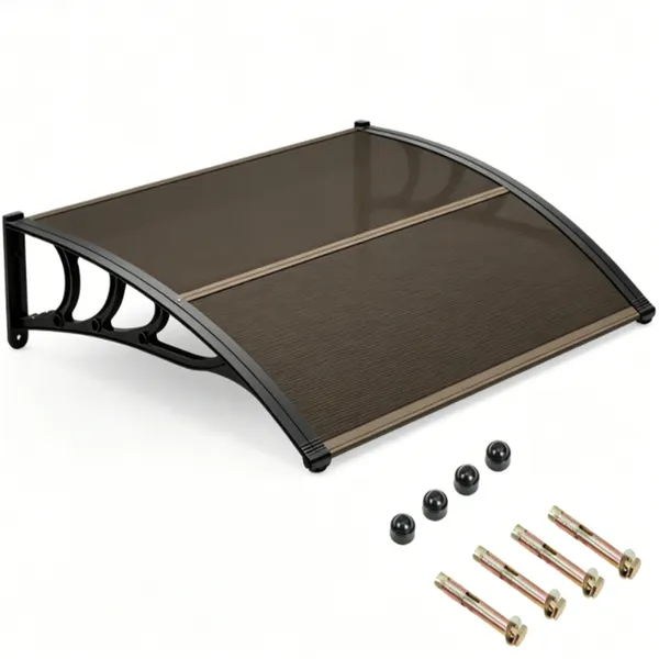 Auvent fenêtre porte 39x30po polycarbonate brun