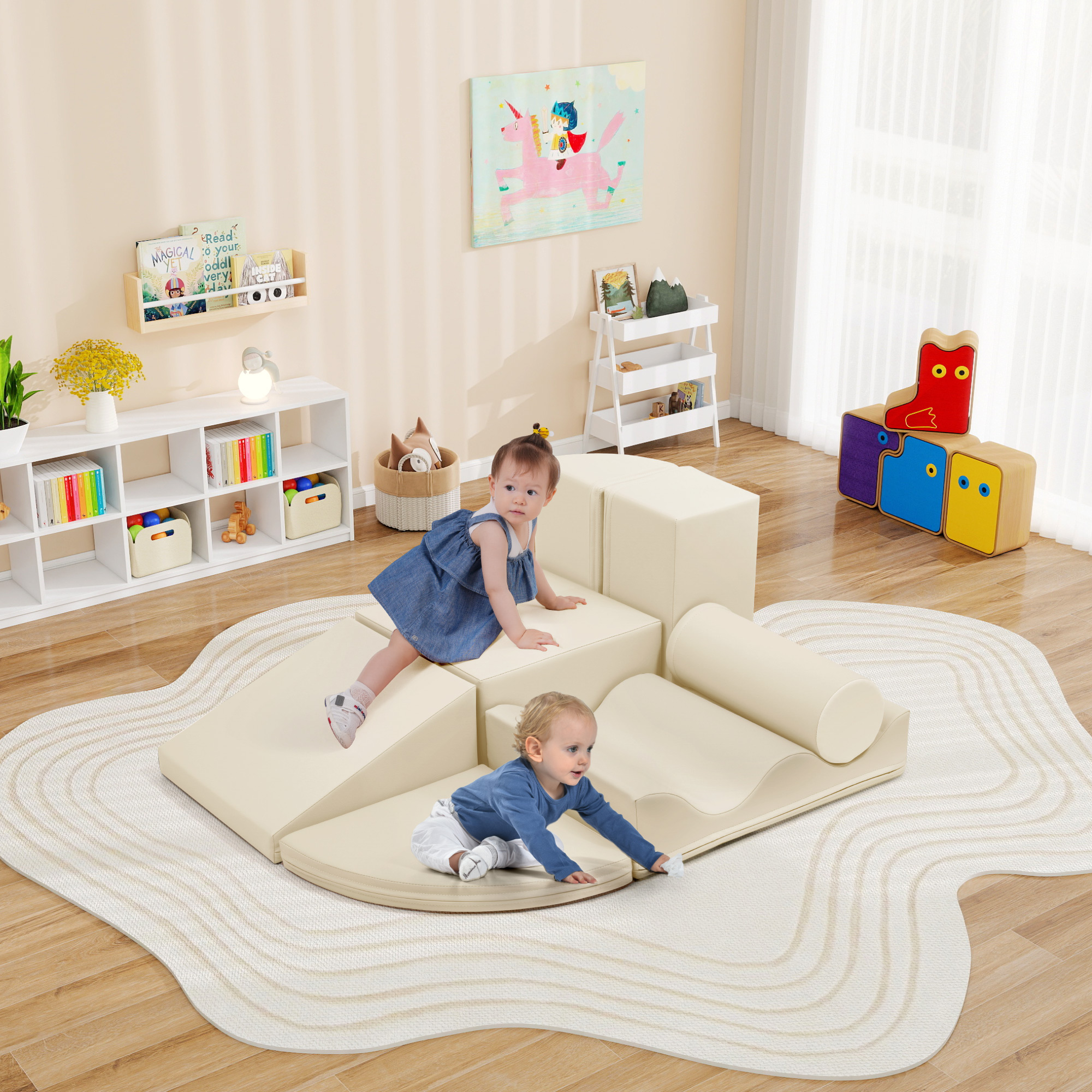 Ensemble escalade mousse 7 pièces pour enfants, jouets escalade enfants
