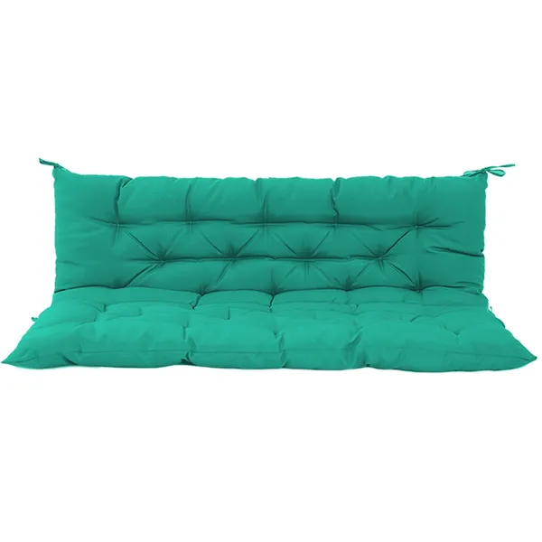 Coussin balançoire 60po imperméable, rembourrage 4po, dossier et attaches, bleu