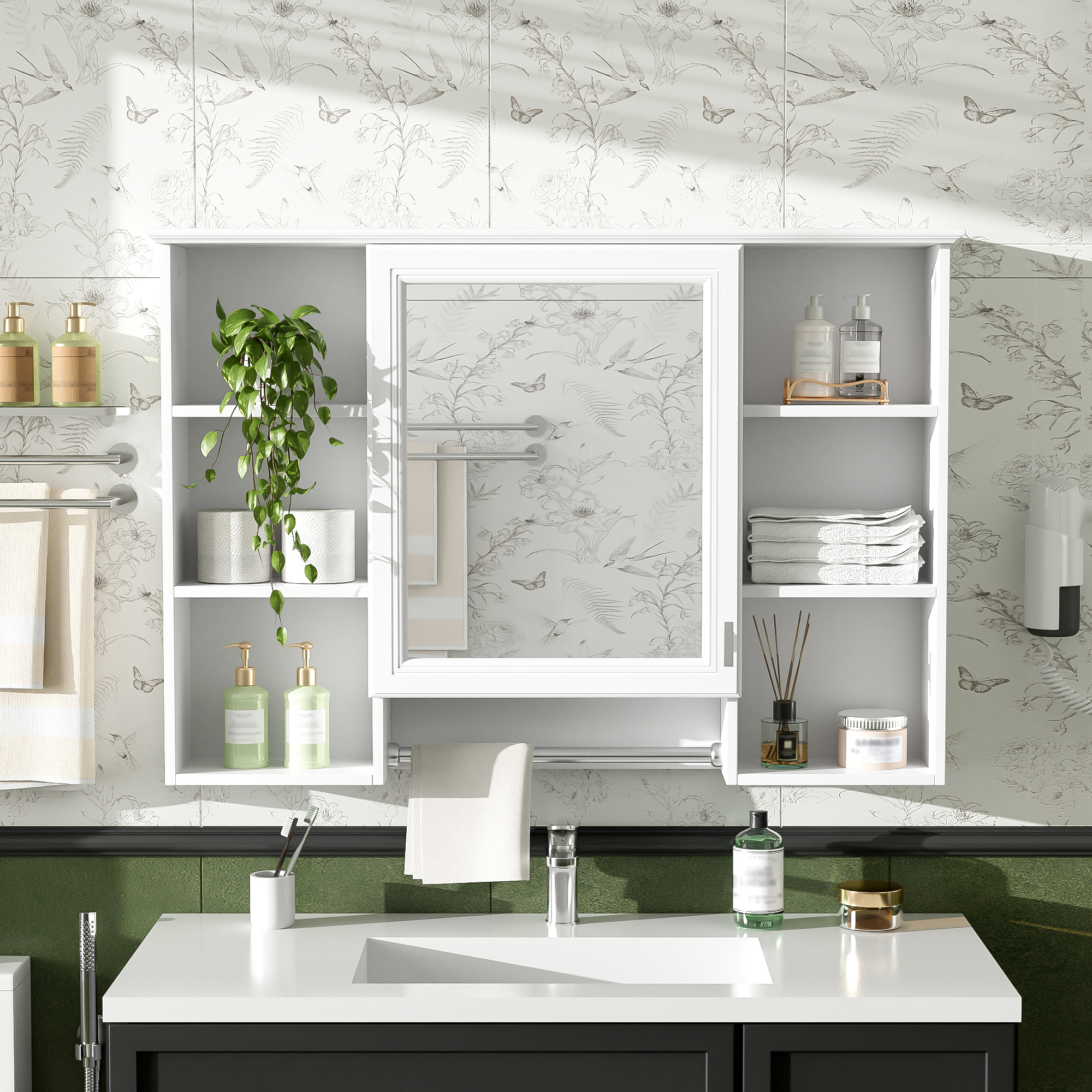 Armoire miroir salle bain 42 po murale porte soft-close