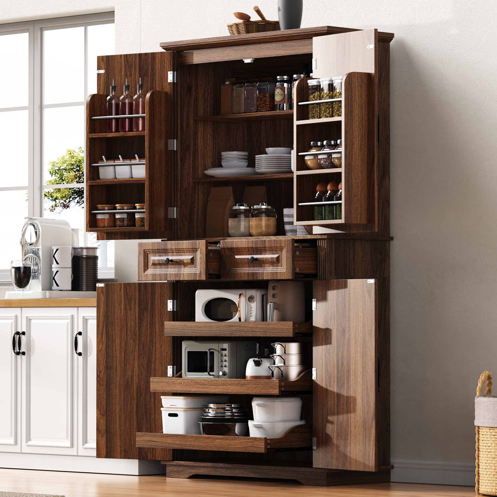 K&K Pantry 71po 3 Organisateurs Brun Farmhouse