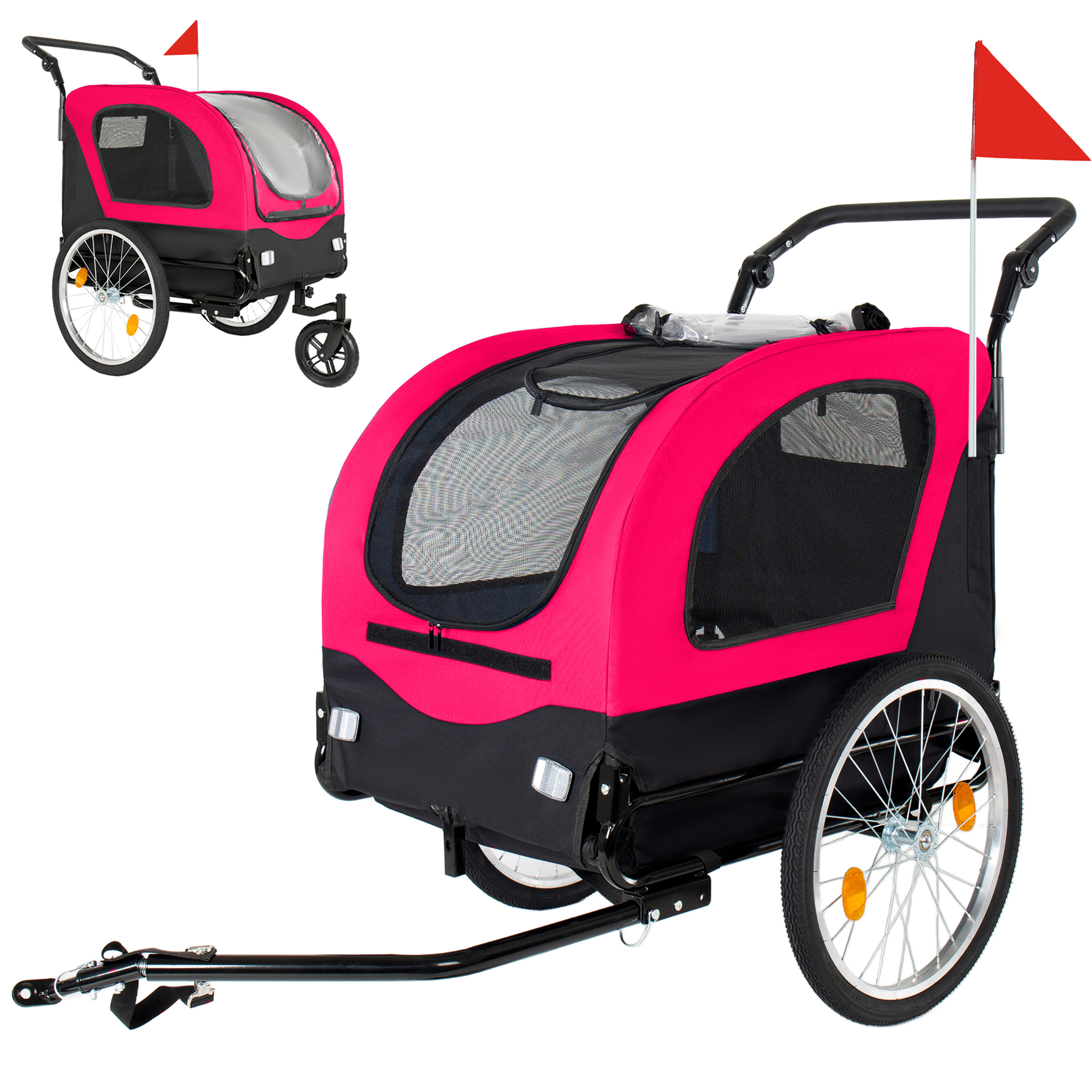 Remorque vélo 2-en-1 panier chien 110 lbs