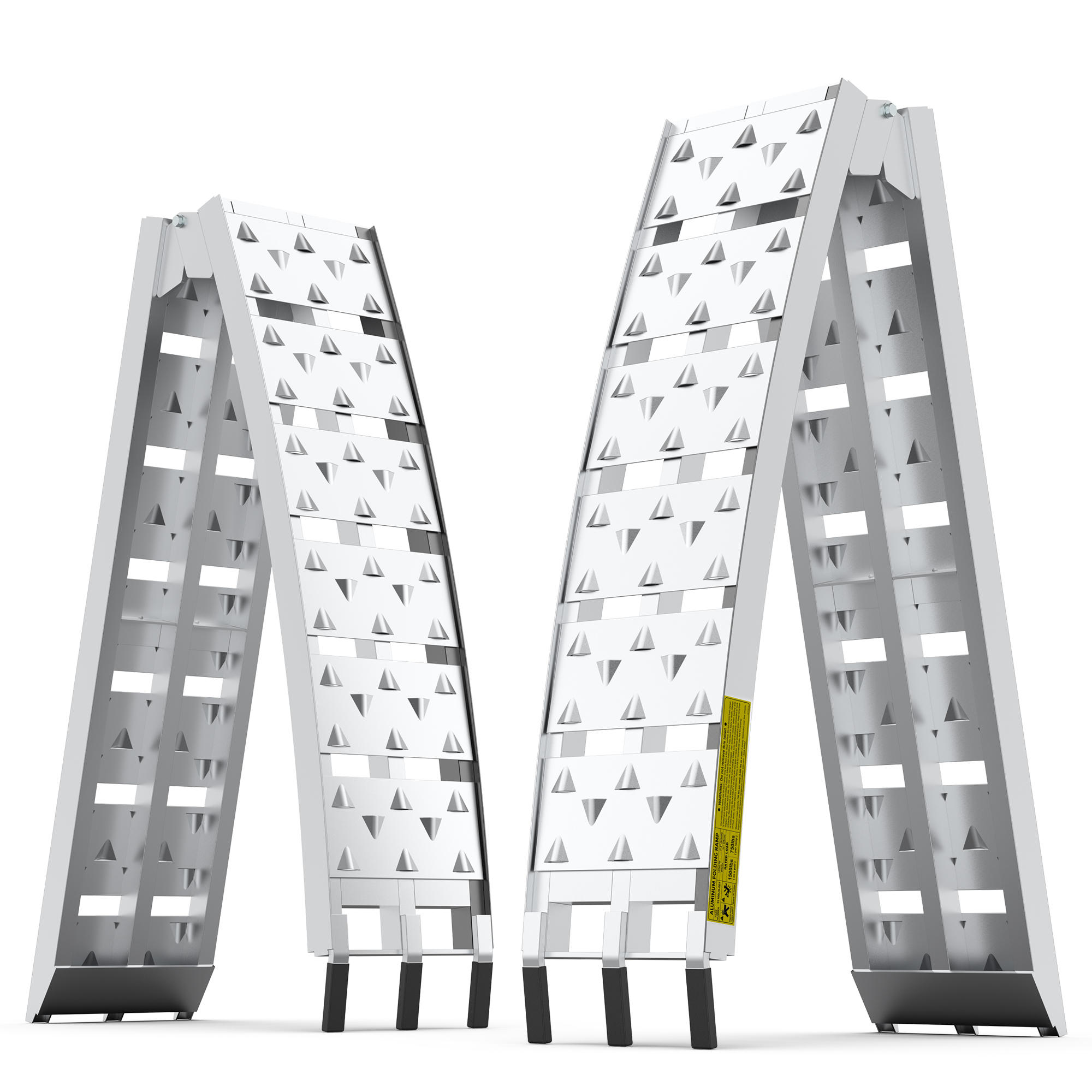Rampe chargement aluminium 7,5pi, 1500lb, 2 pcs, surface antidérapante
