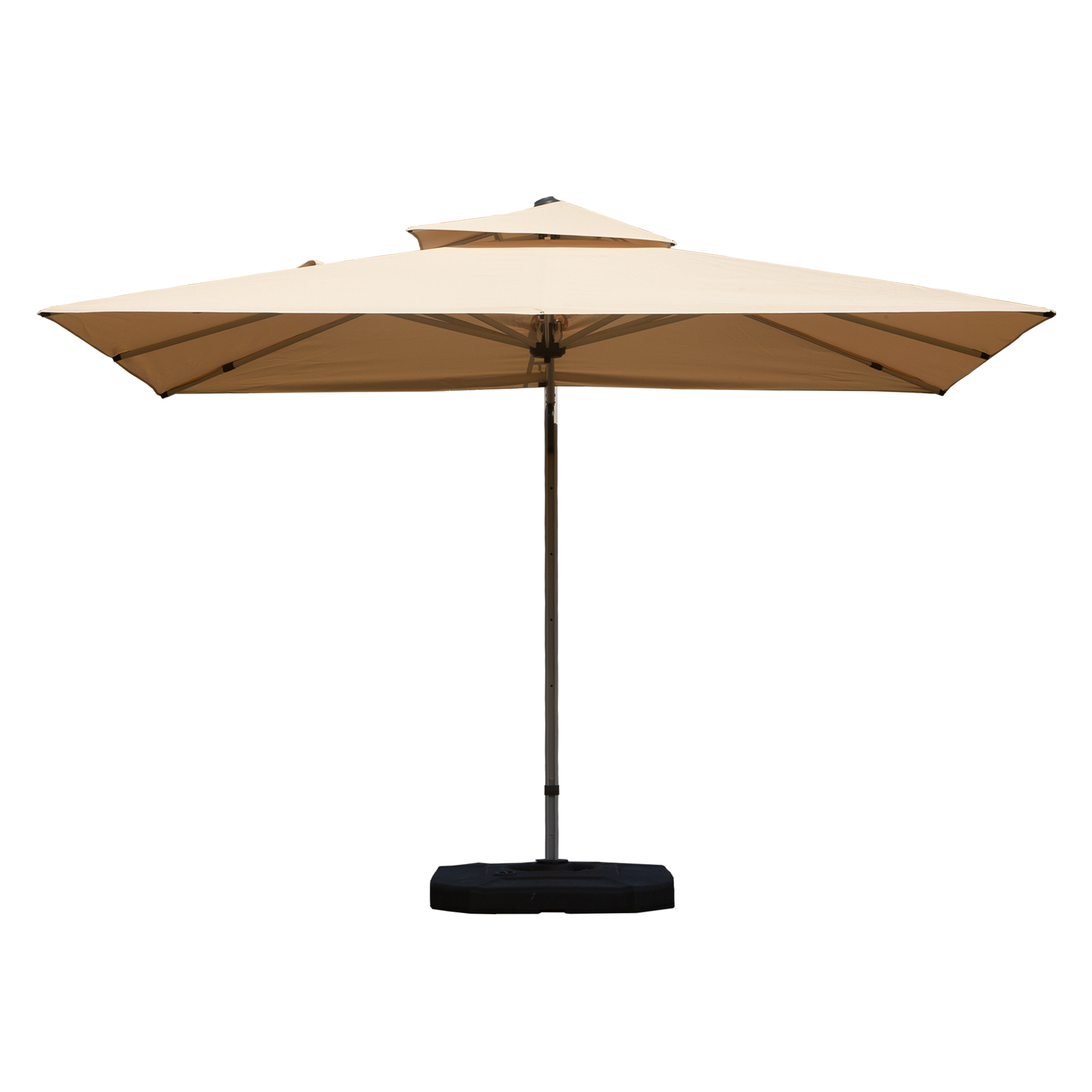 Parasol cantilever 9 x 11 pi, centre poteau, beige