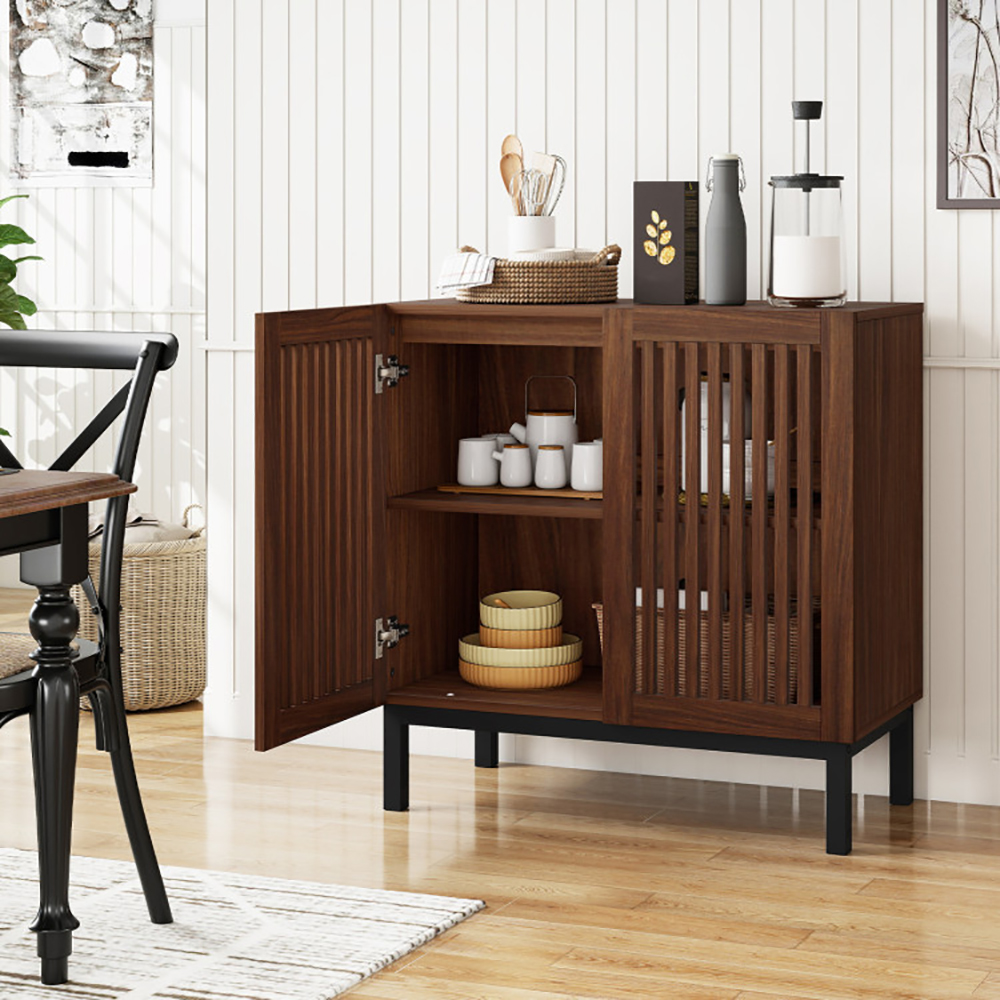 Meuble buffet 32 po bois bar café tablettes réglables antitopple