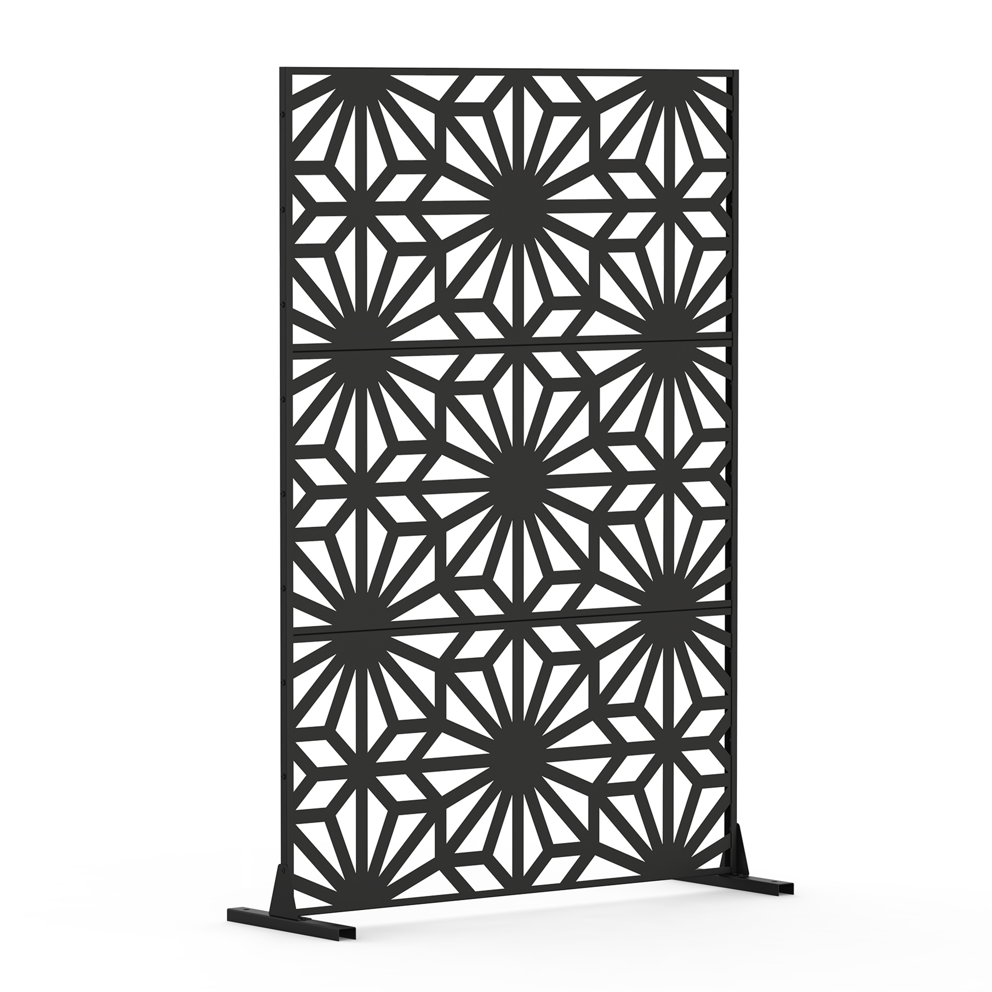 Paravent métal extérieur, forme fleur