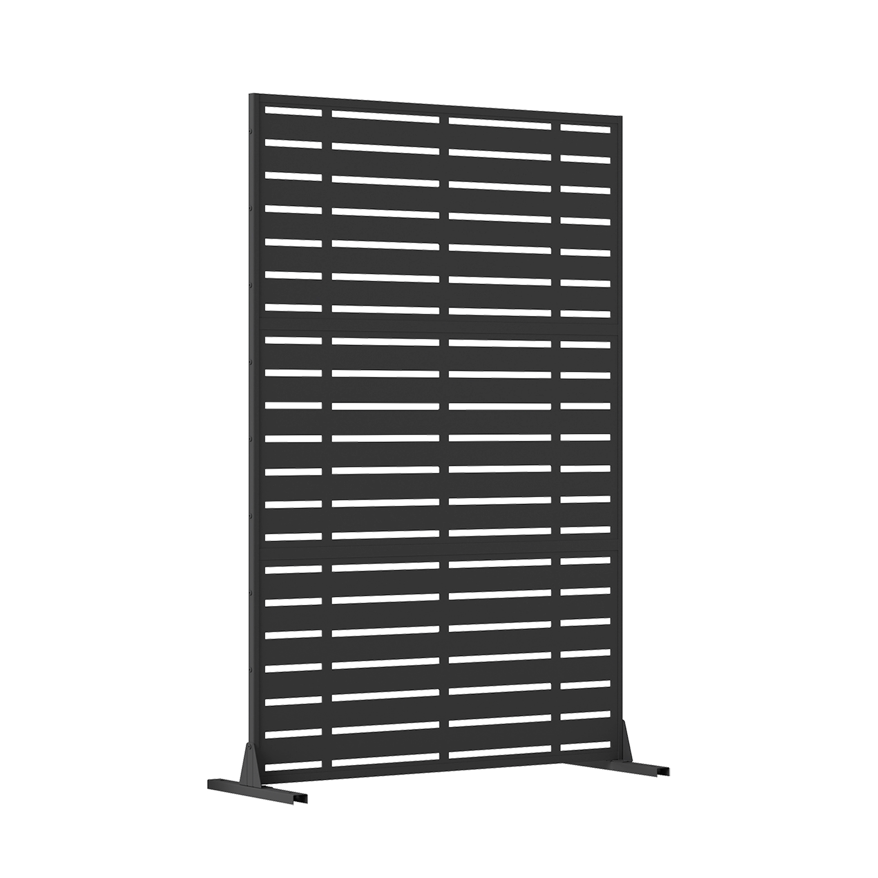 Écran intimité extérieur métal résine cadre, clôture décorative moderne
