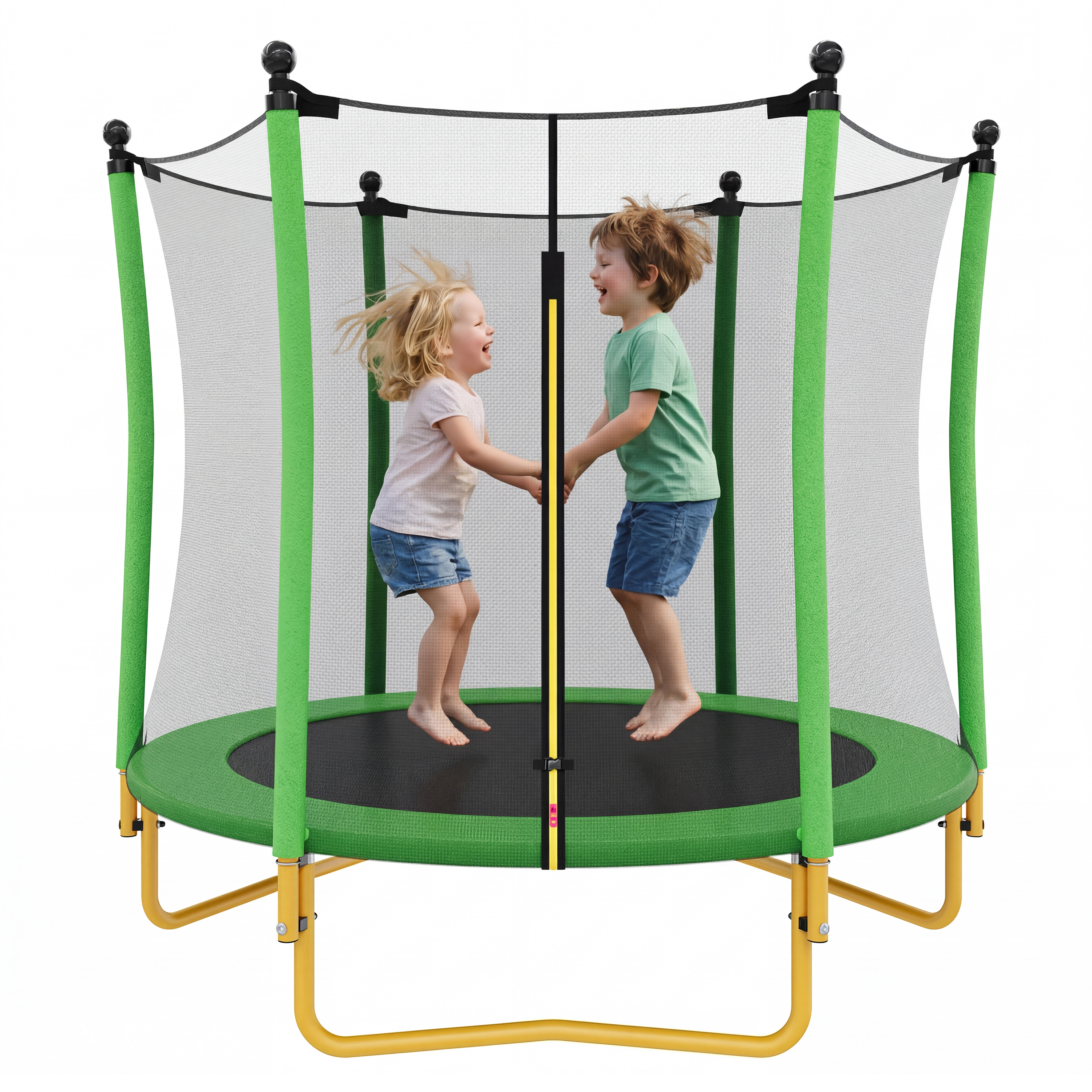 Trampoline enfants 5,5 pi, filet de sécurité, intérieur/extérieur, jambes en U