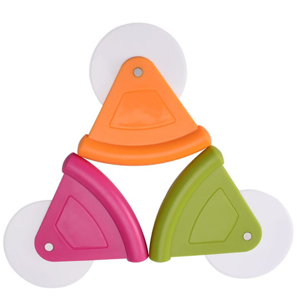 Roue pizza plastique, outil tranchage gâteau pain, ustensiles cuisson