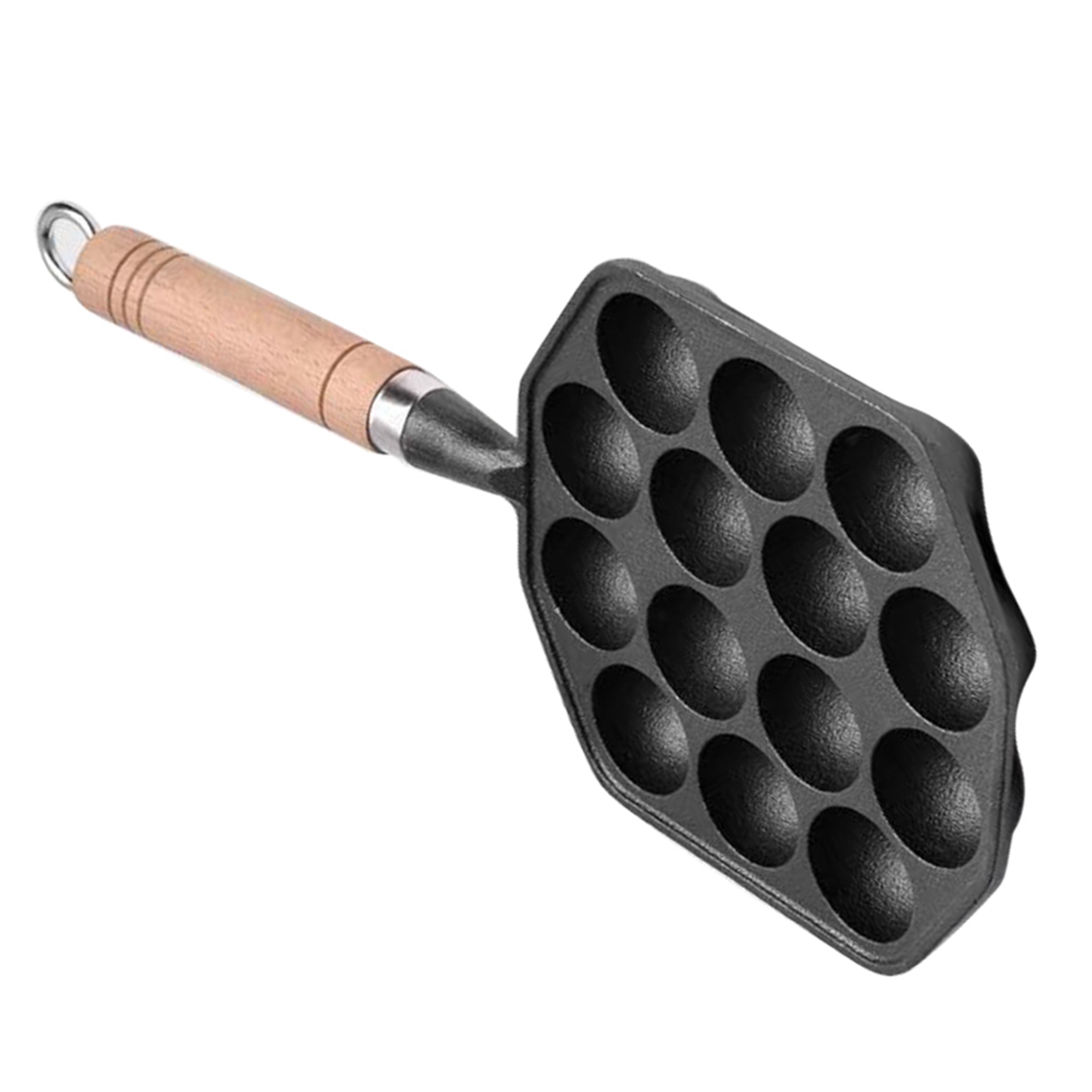 Poêle takoyaki 14 trous fonte antiadhésive