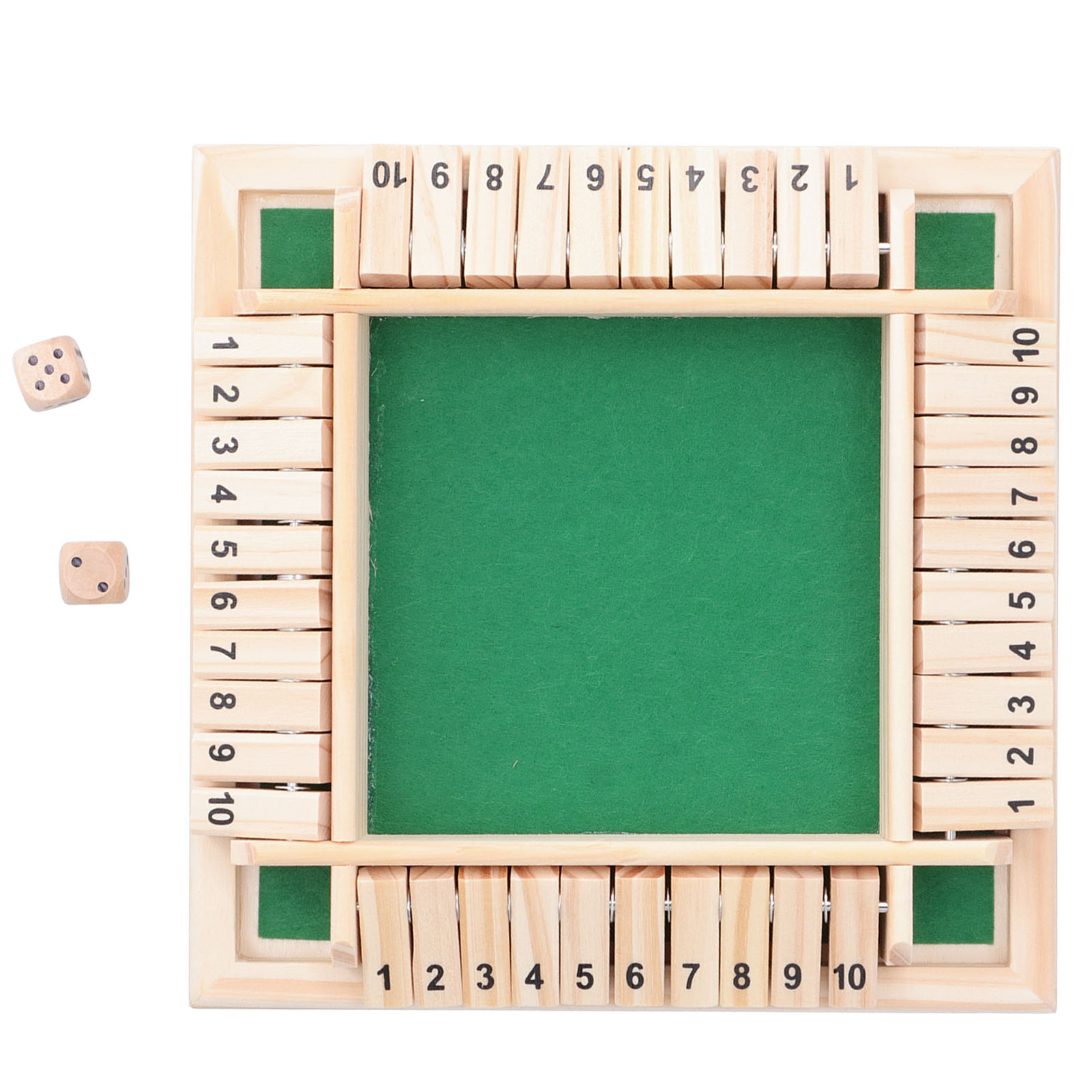 Jeu dés plateau bois 4 joueurs - Fournitures fête