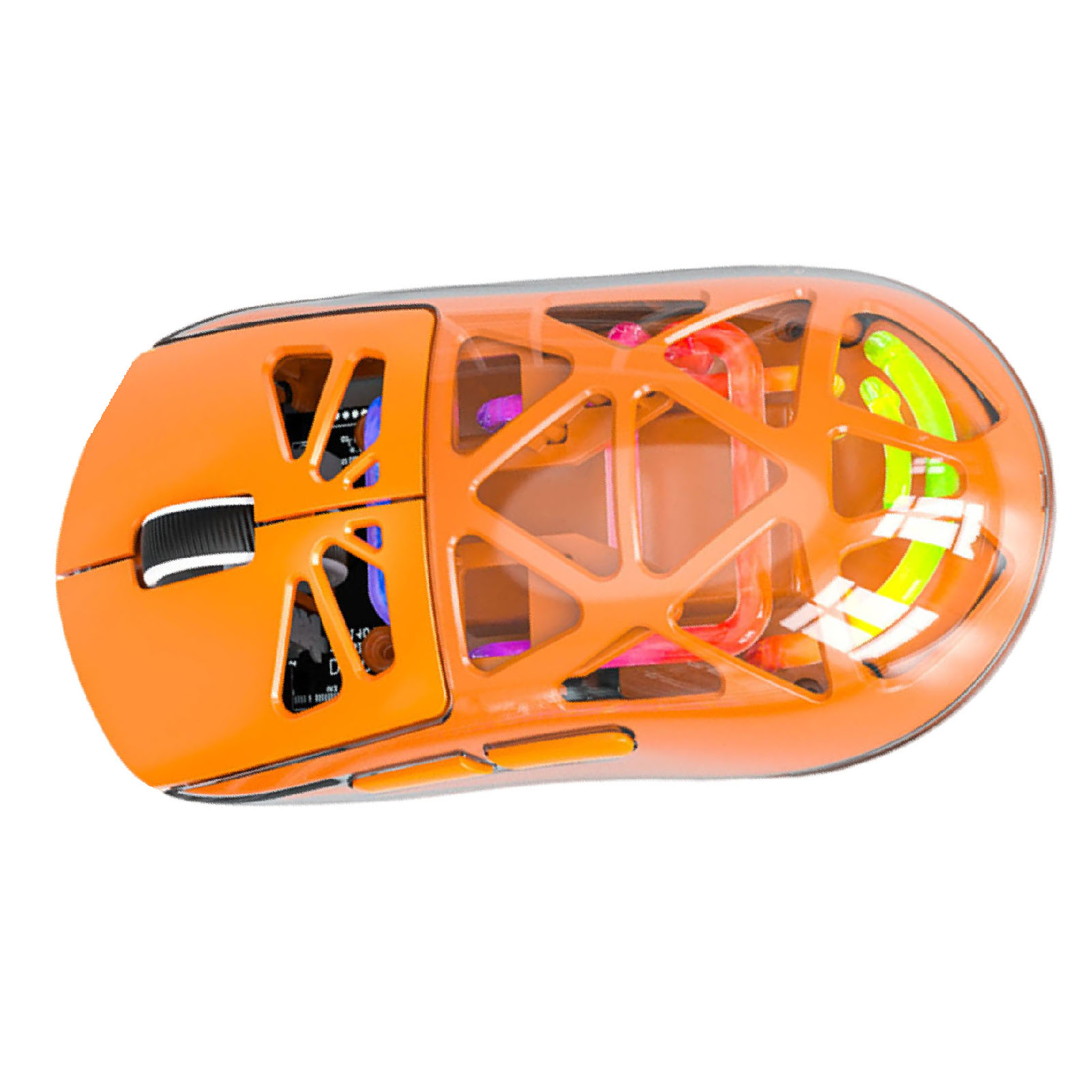 Souris gaming sans fil légère, 3 modes, Bluetooth/2.4G, USB-C, 4800DPI, 200h, orange