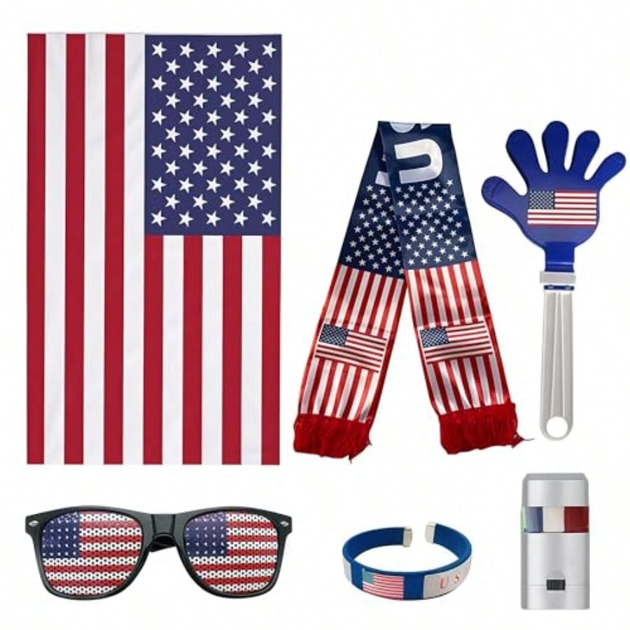 Kit fan soccer 2026 6 pièces équipe USA