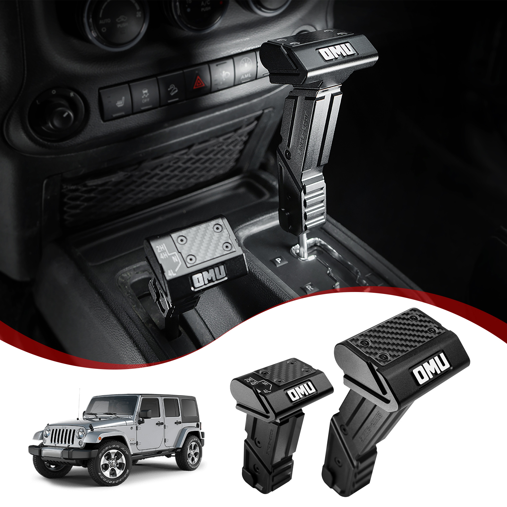 Levier changement vitesse OMU Genesis, Wrangler 2011-2017 JK