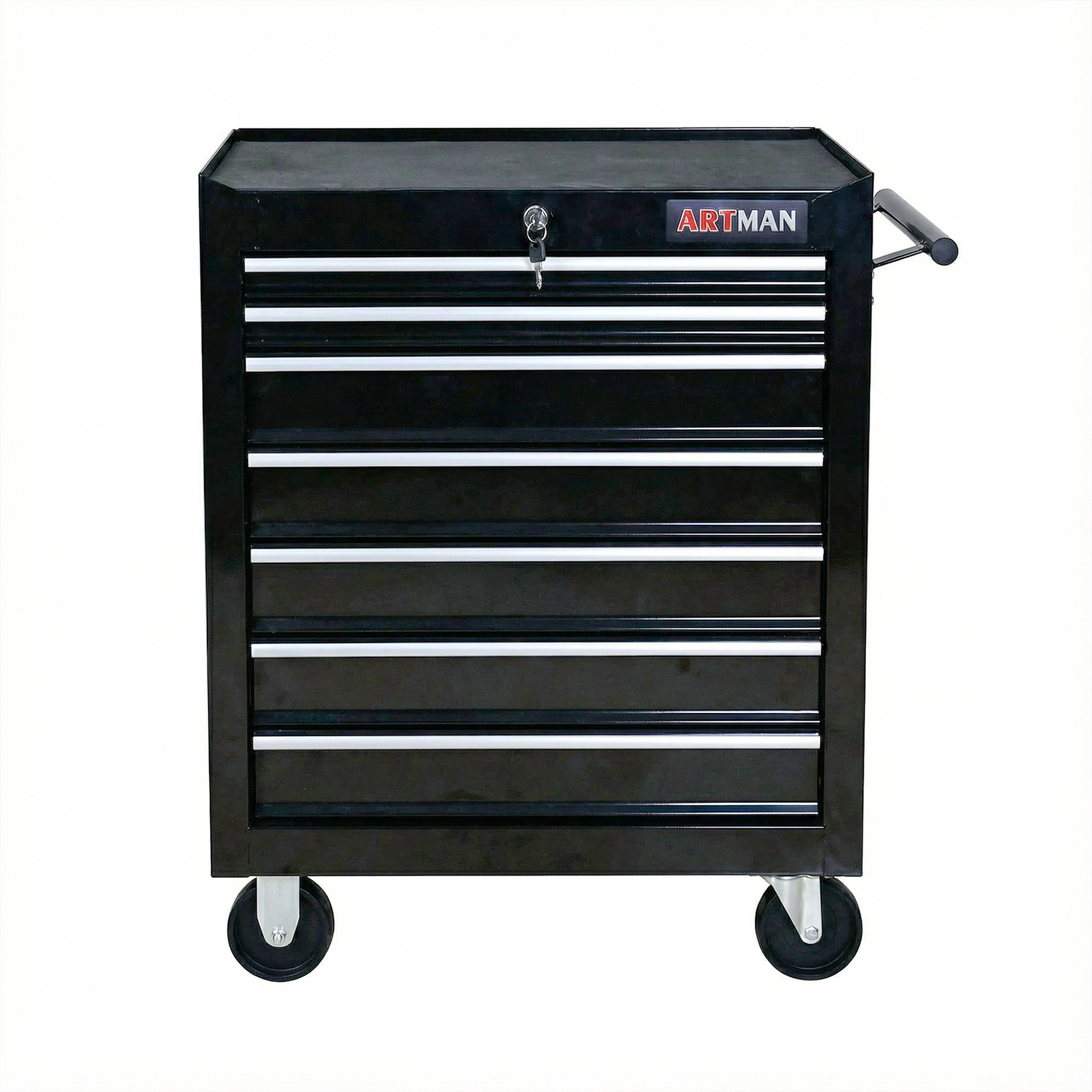 Chariot à outils 7 tiroirs multifonctionnel noir