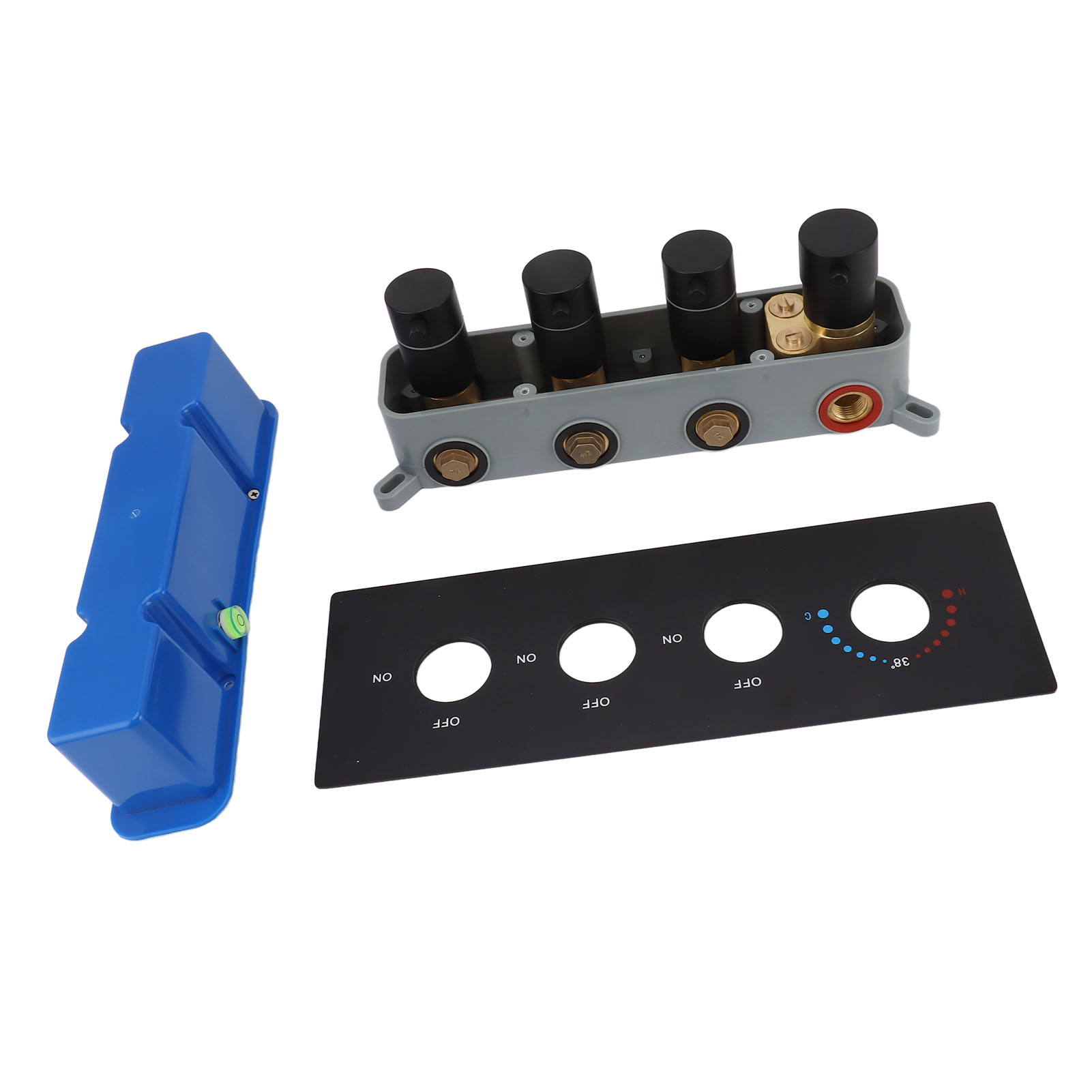 Valve mélangeur thermostatique 3 voies laiton 4 poignées