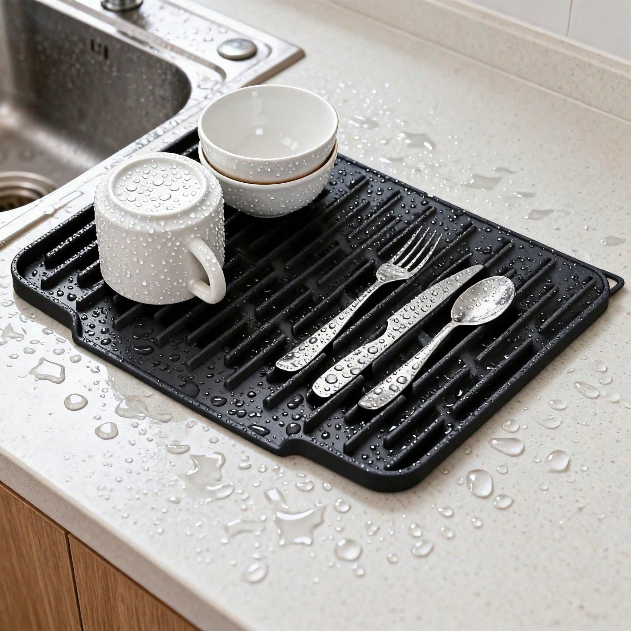 Tapis silicone vaisselle grand anti-glissant résistant chaleur trivet