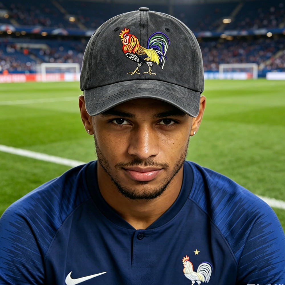 2pcs Casquette Baseball Brodée Coq France, Coupe Mondiale 2026 Équipe National
