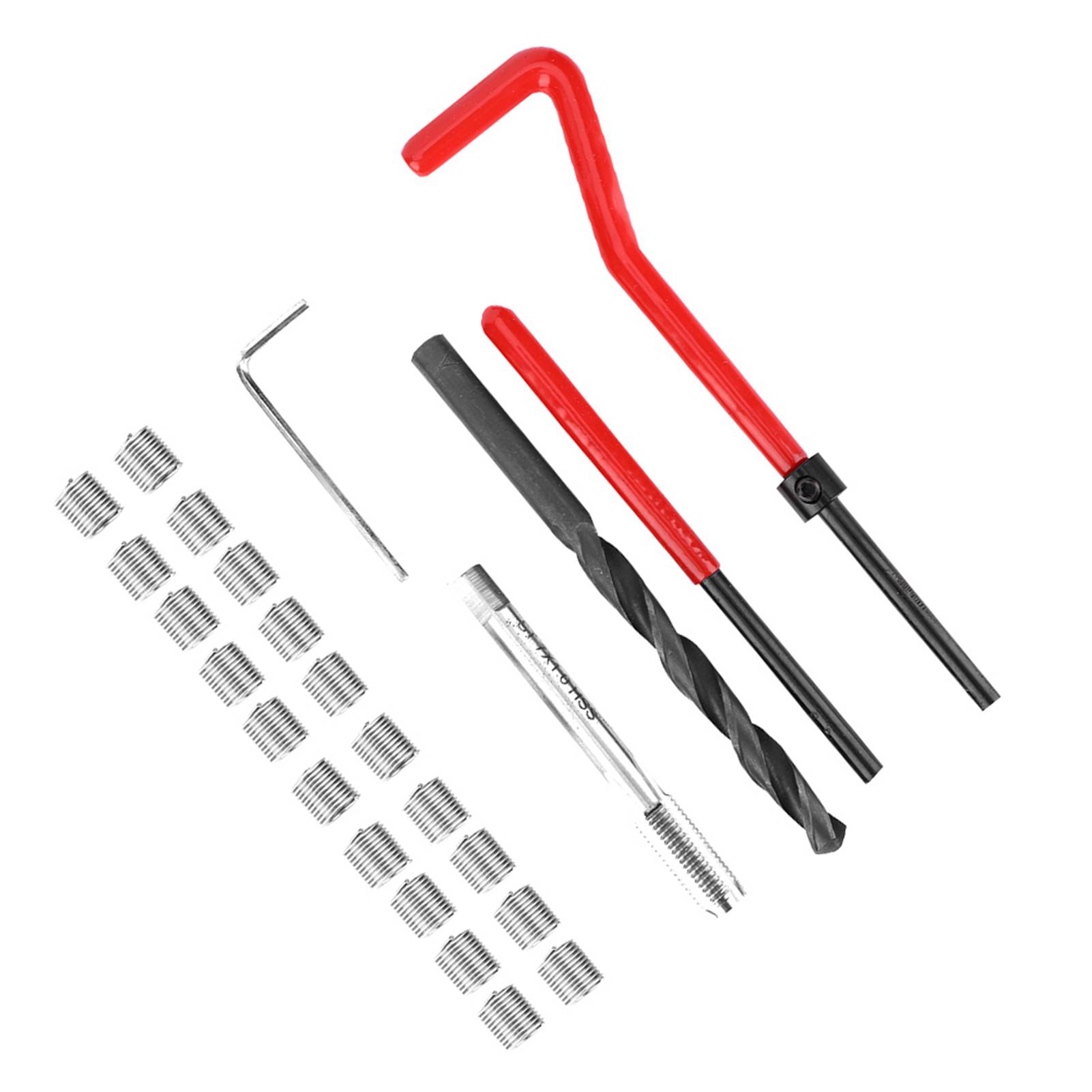 Kit réparation filetage 25 pcs acier inox M7x1
