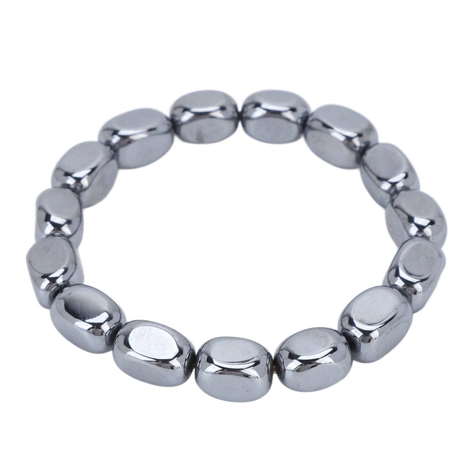 Bracelet élastique perles terahertz naturel unisexe