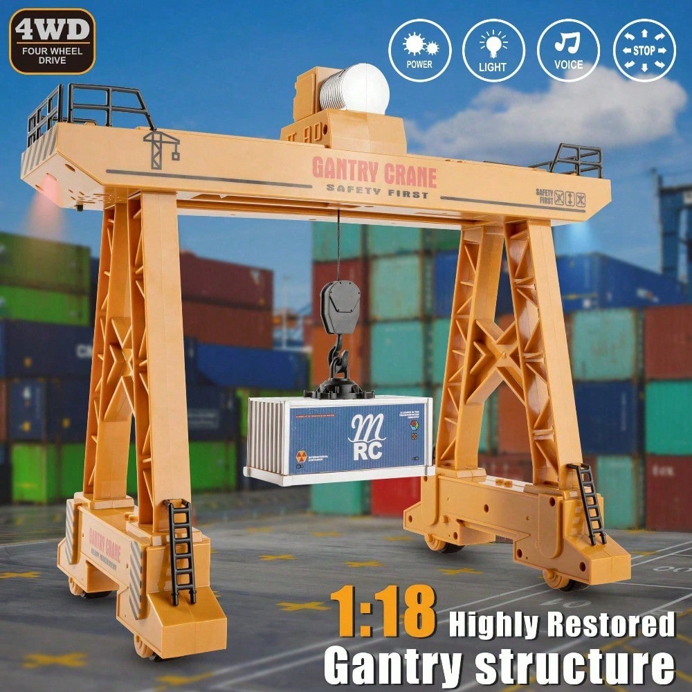 Grue Portique Télécommandée 2,4GHz Échelle 1:18