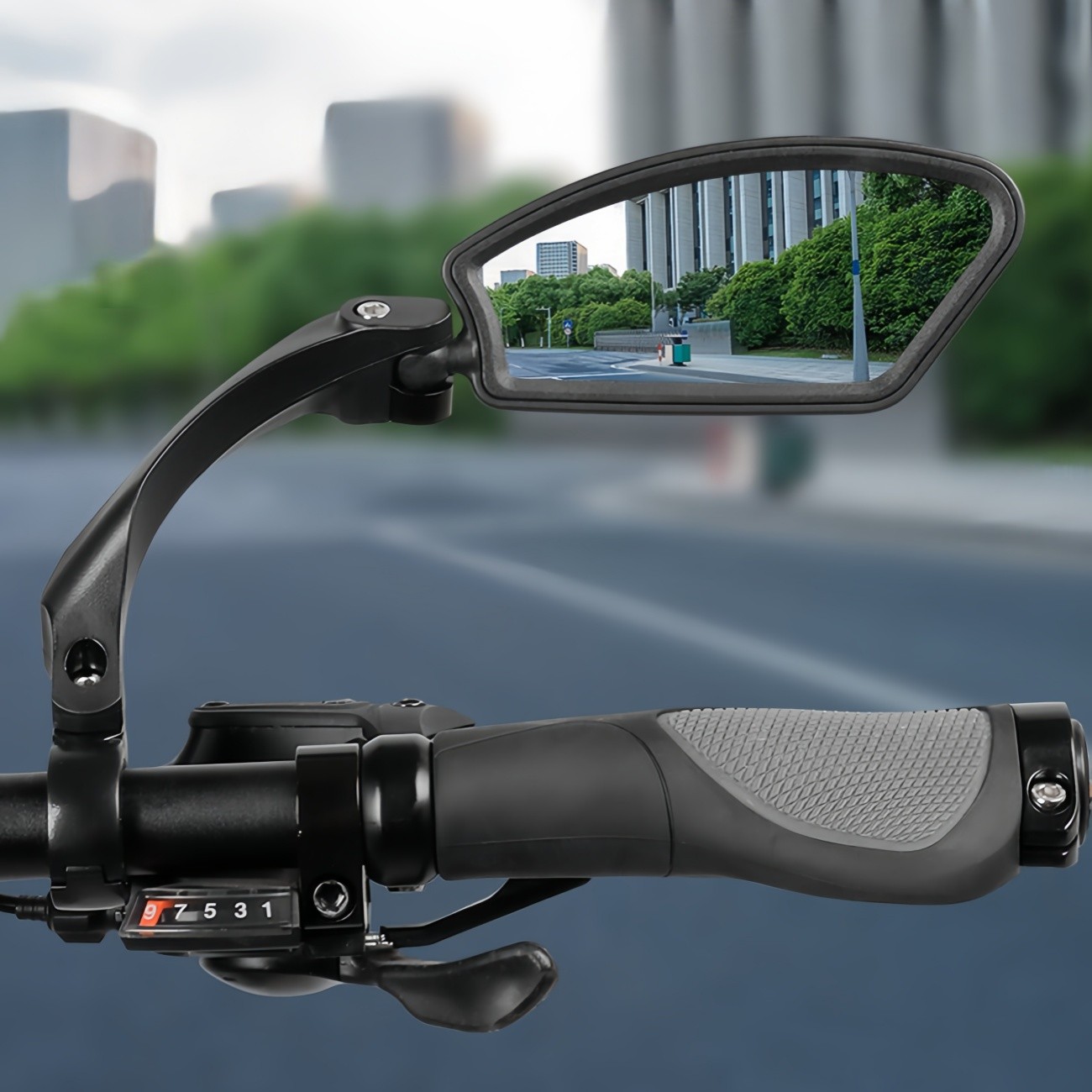 Miroir rétroviseur vélo, diamant rotatif, fits vélos hybrides