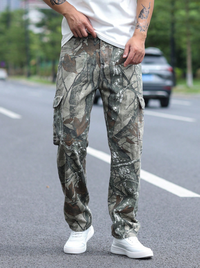 Pantalon droit extensible ample