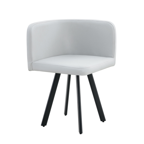 Ensemble 6 chaises gris moderne, matériau PU, 2 designs