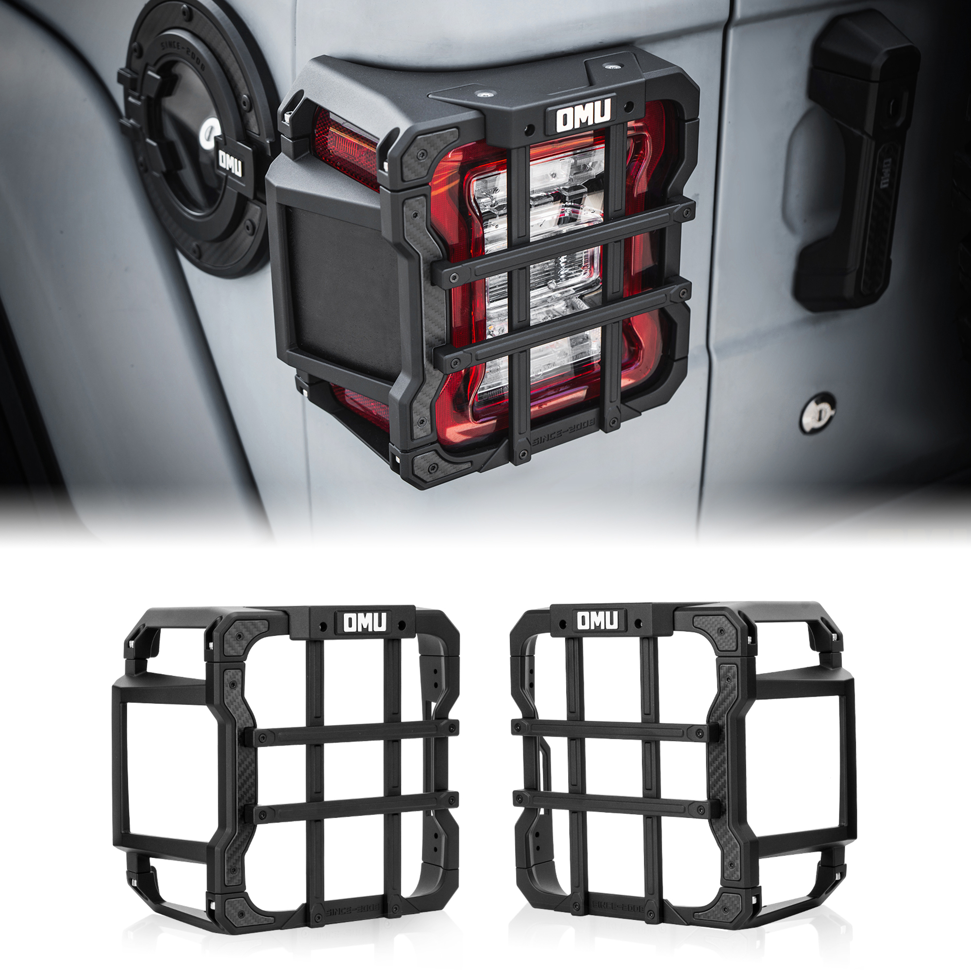 OMU Genesis couvre-feux arrière alliage Wrangler JL 2018, compatible LED