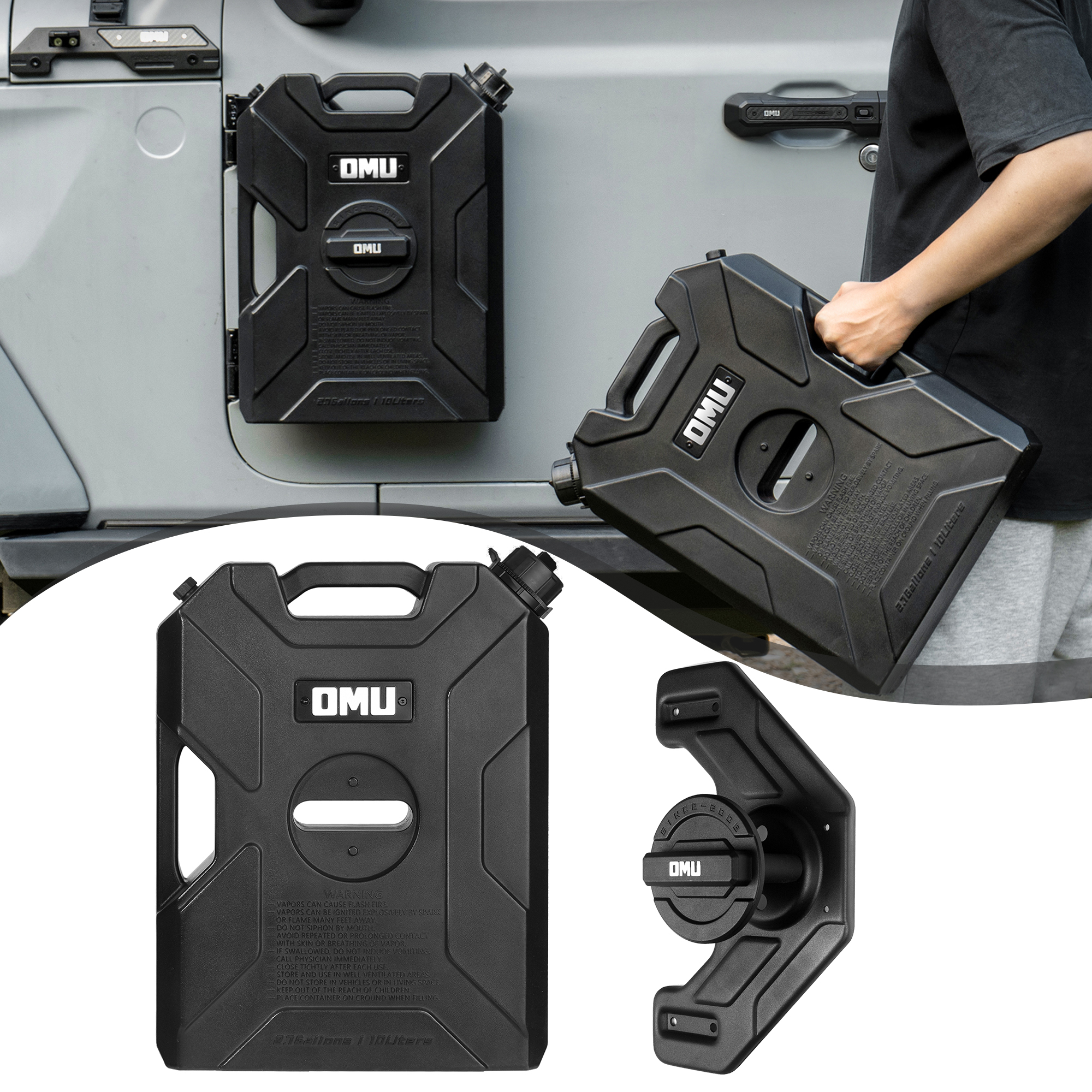 OMU 2.64 gal 10L bidon essence Jeep Wrangler JK JL JT