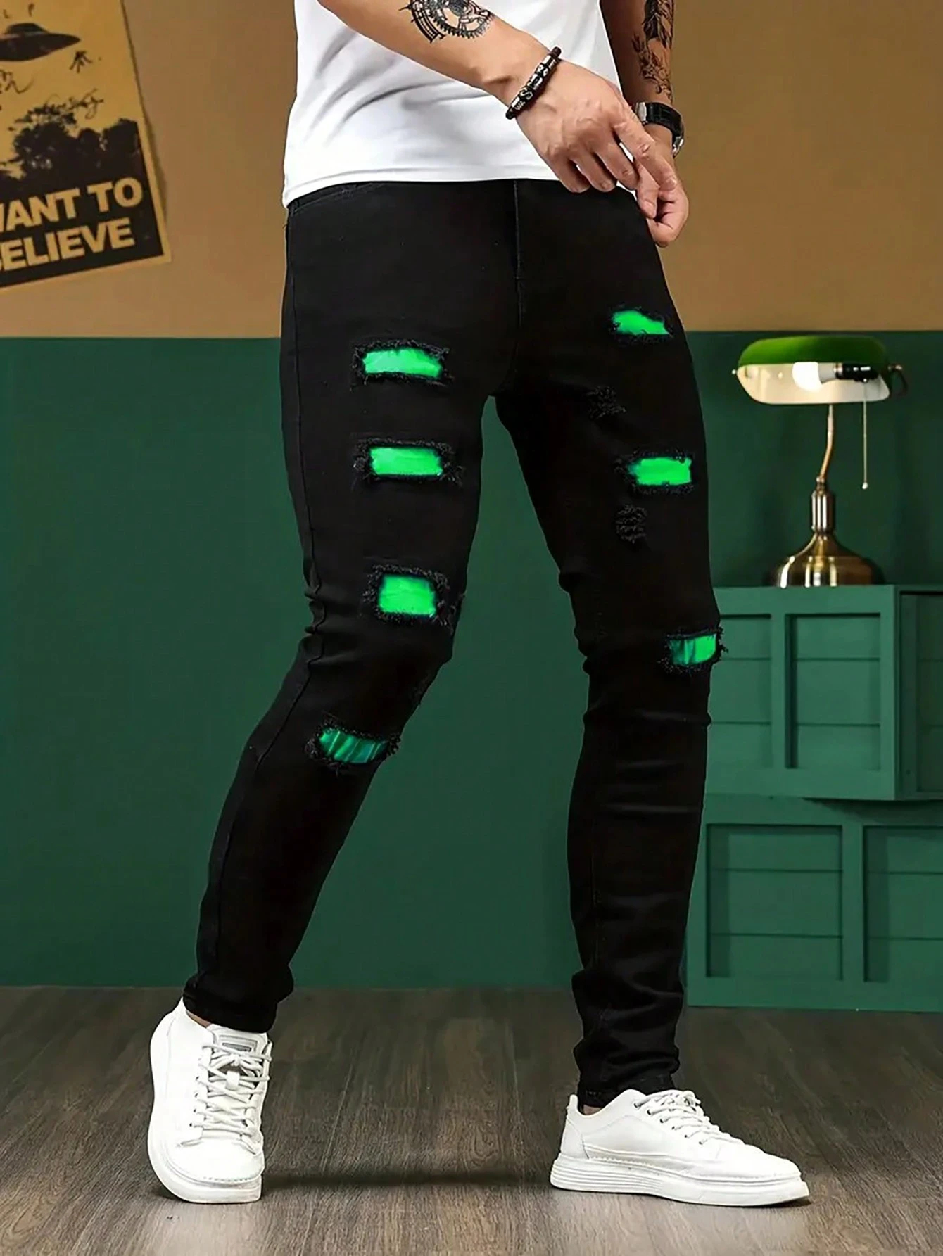 Shanxi Pantalon Droit Mince Extensible
