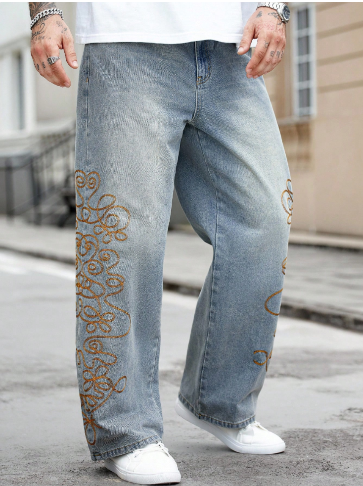 Pantalon droit ample non doublé