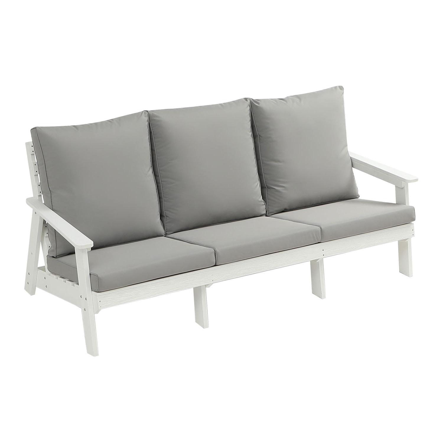 HIPS Sofa 3 places extérieur, gris-blanc