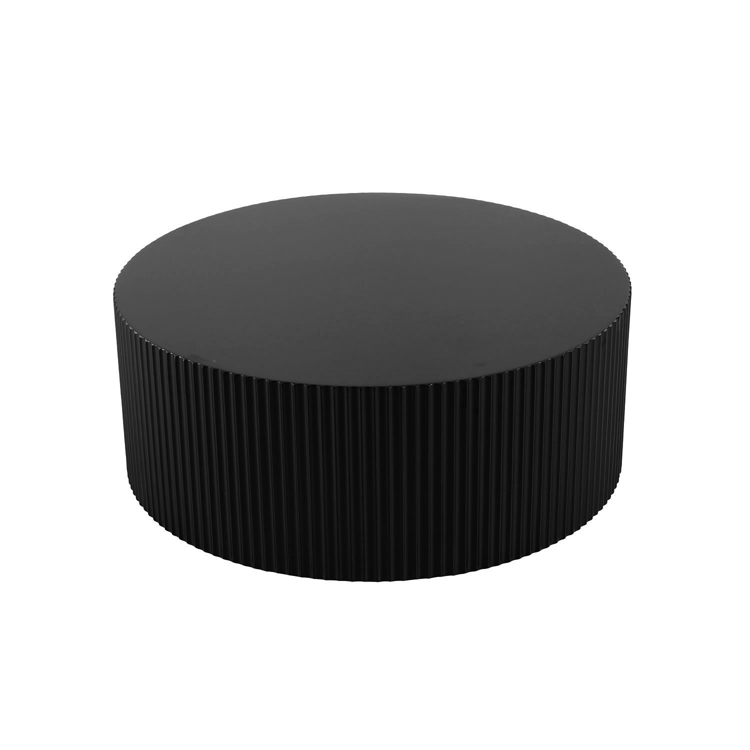 Table café ronde moderne relief noir SKU W87676996