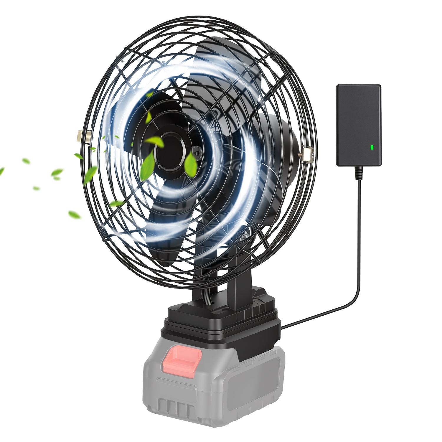 Ventilateur chantier portable 21V 2 vitesses compatible batterie