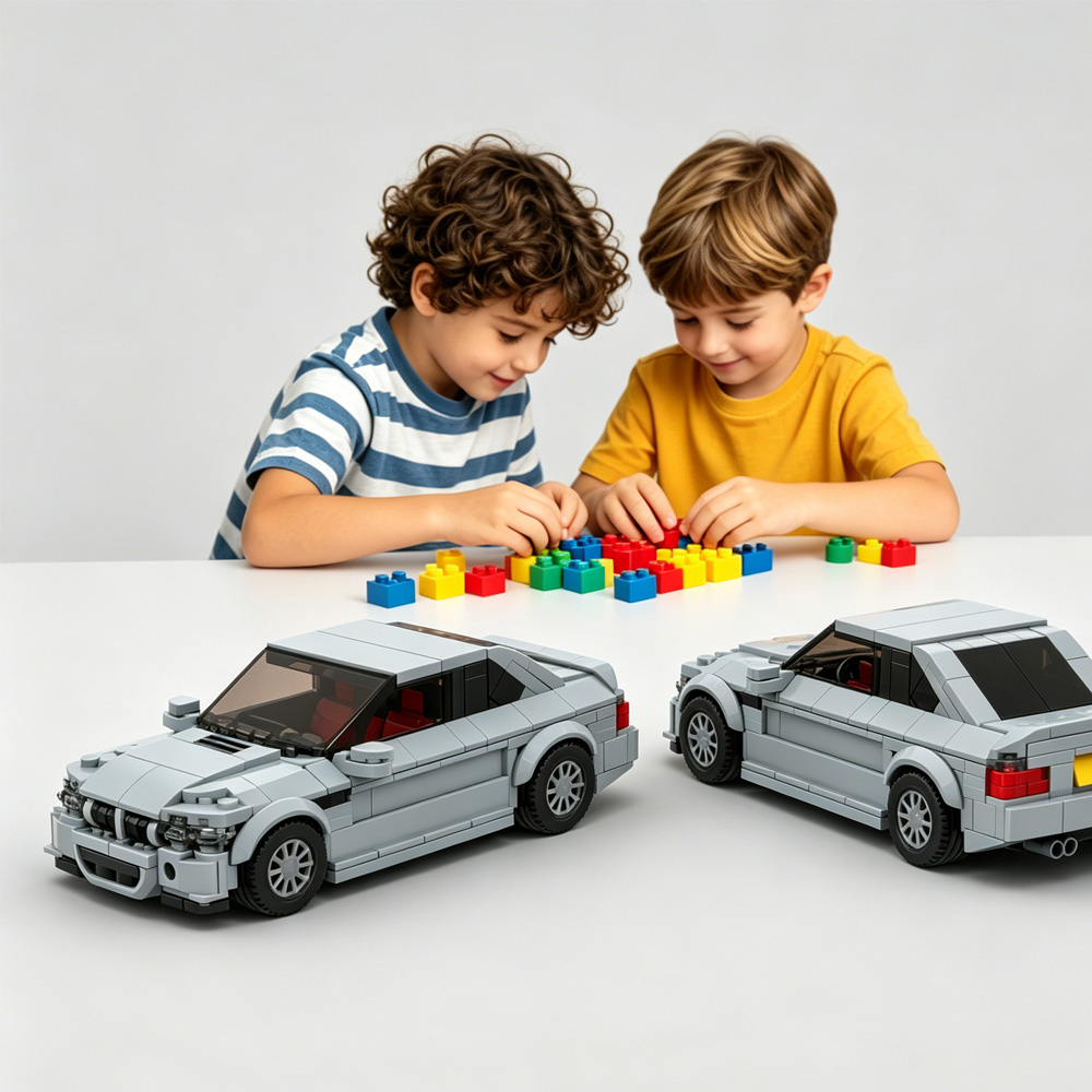 Jeu blocs voiture sport 342 pièces rétro collectible