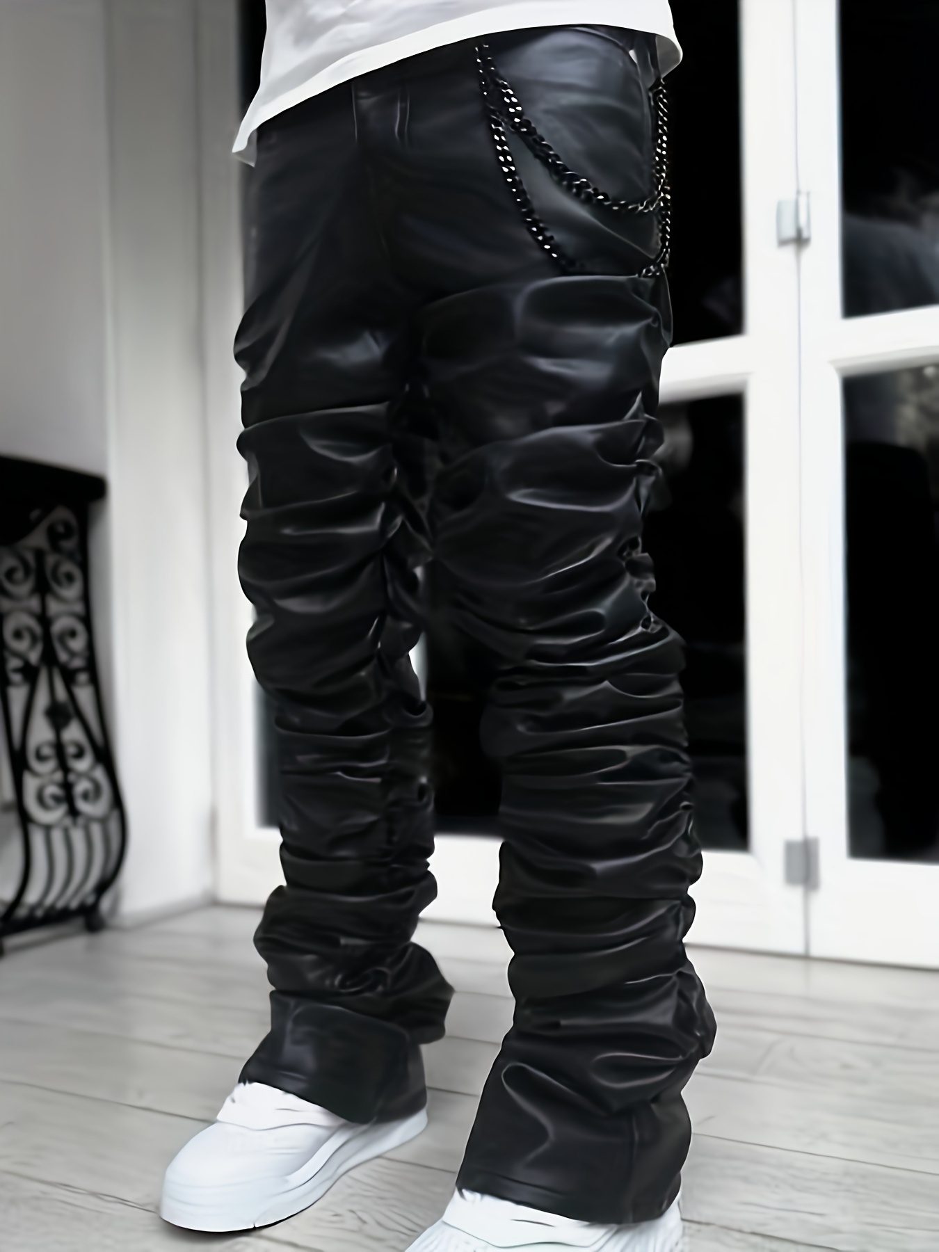Pantalon droit élastique ajusté
