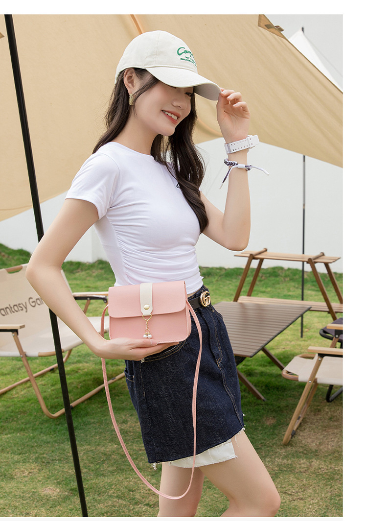 Petit sac à bandoulière casual, sac à main bloc de couleur