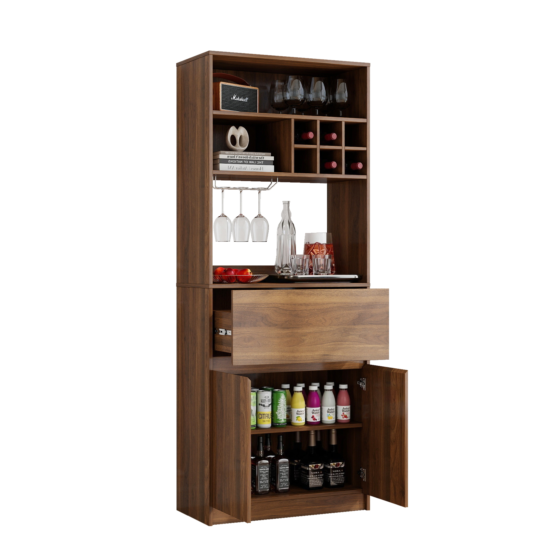 Armoire vin cuisine, rangement multifonctionnel