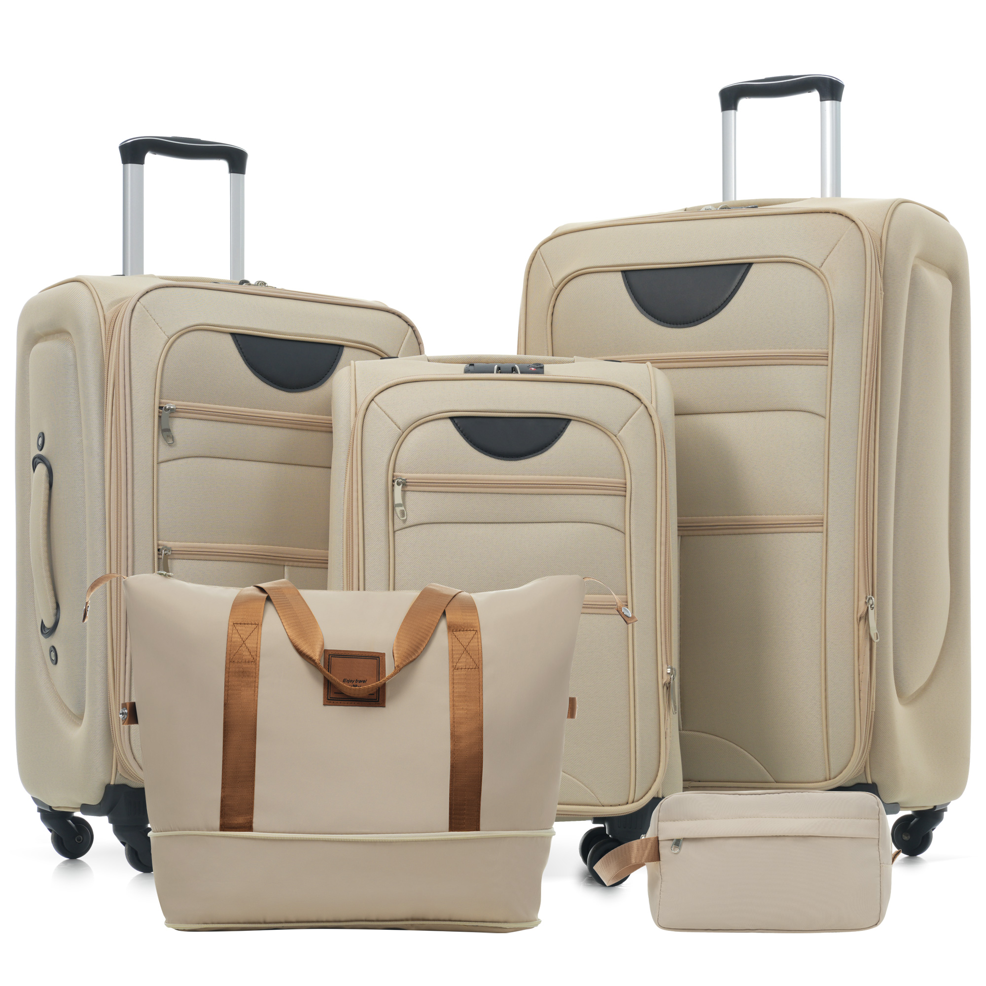 Ensemble 3 valises souples extensibles, 22-26-30 po