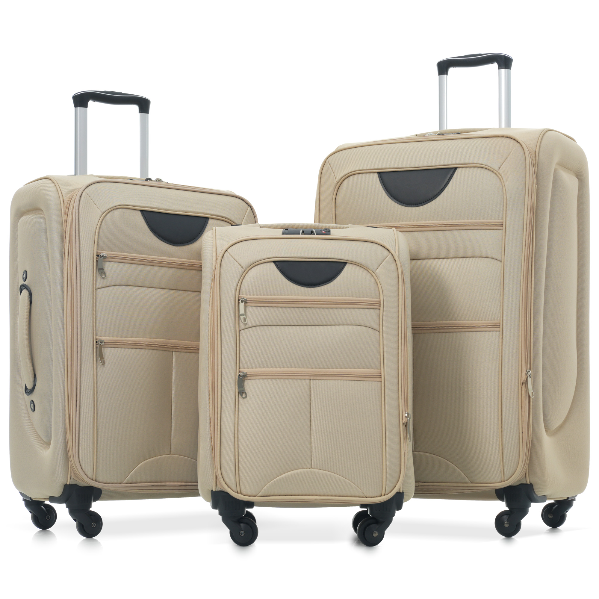 Ensemble valise souple extensible 3 pièces 22-26-30 po