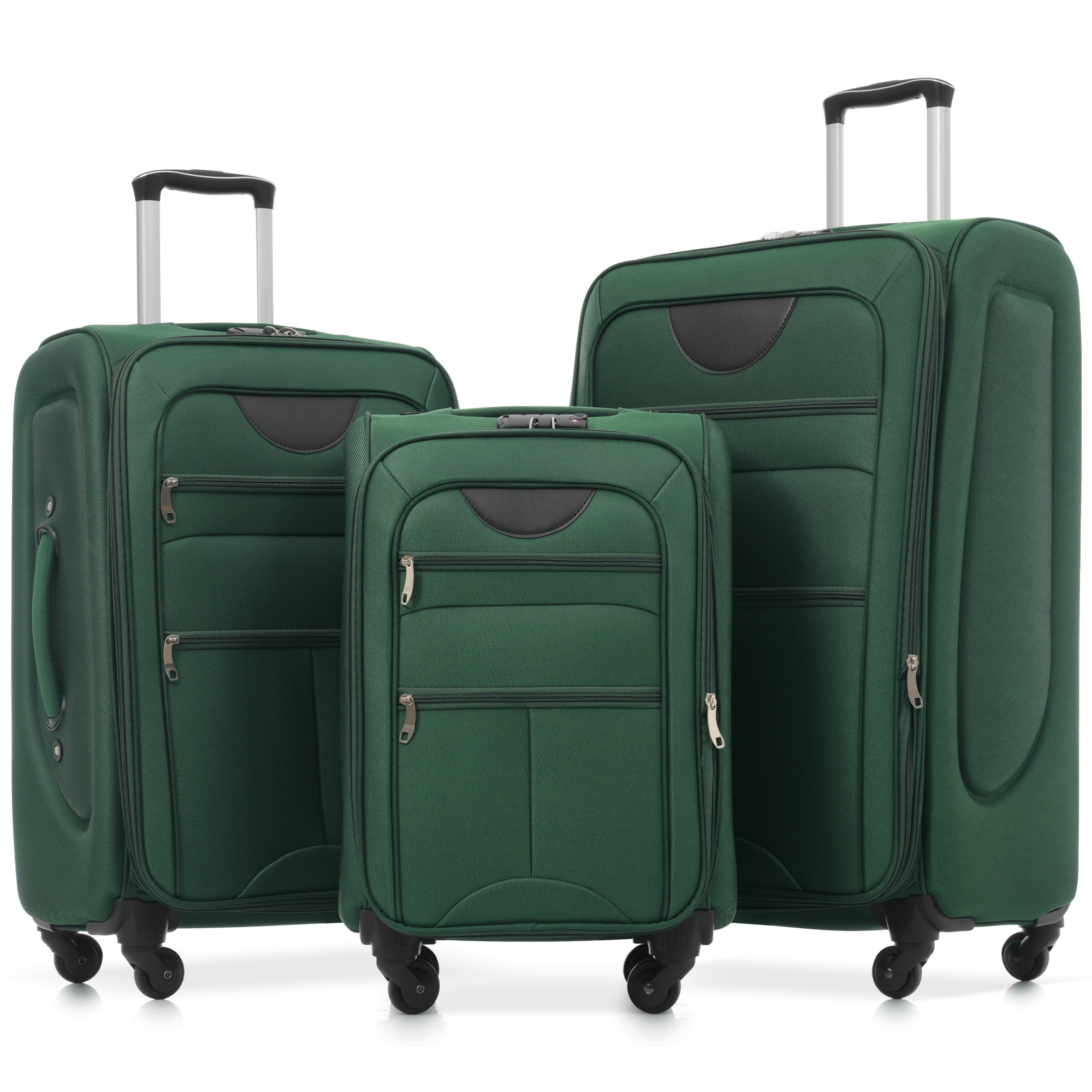 Ensemble valises 3 pcs, extensible, roulettes, 22-26-30po