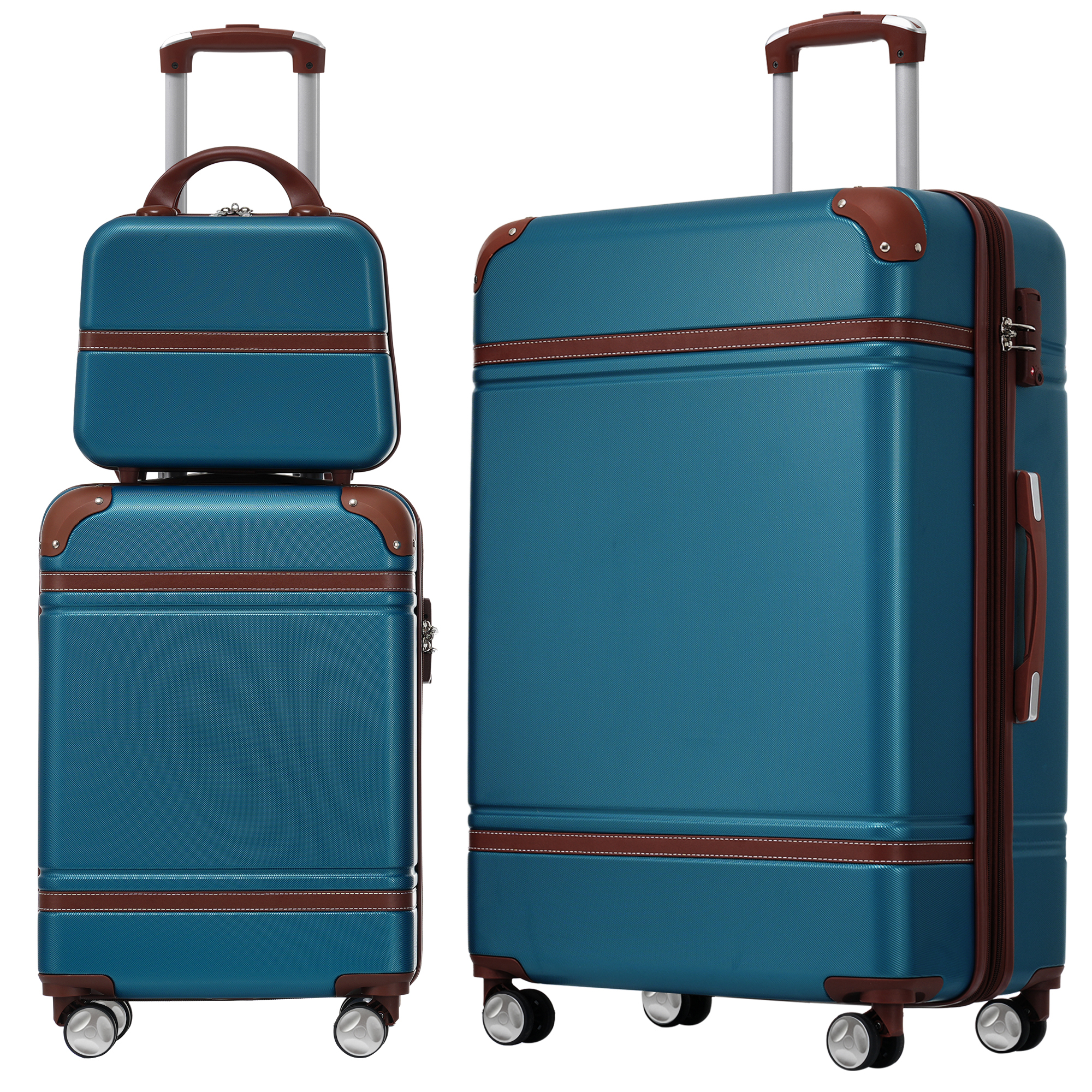 Ensemble bagages 3 pcs 20"-28" bleu TSA