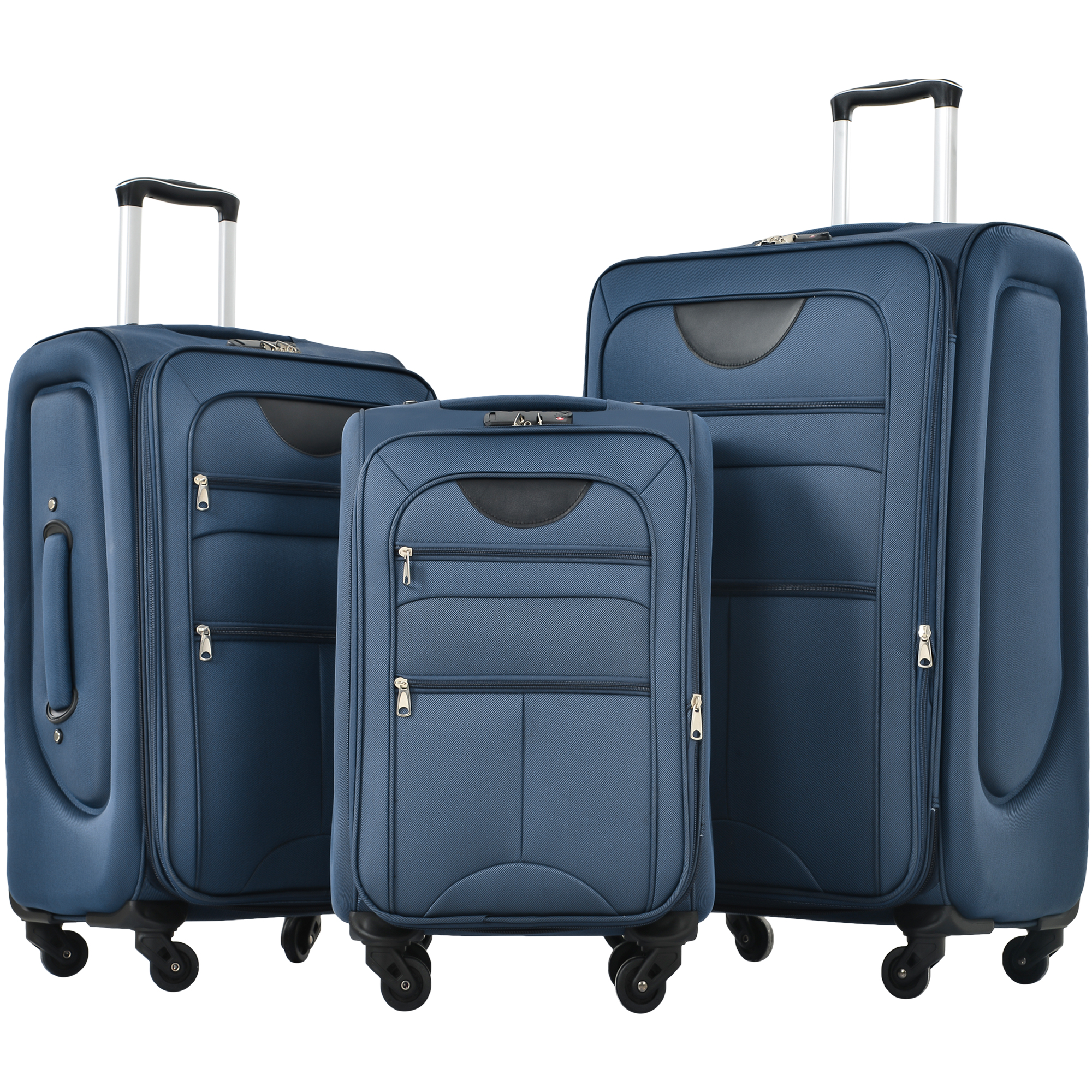 Ensemble valises 3 pcs, extensible, roulettes, 22-26-30po