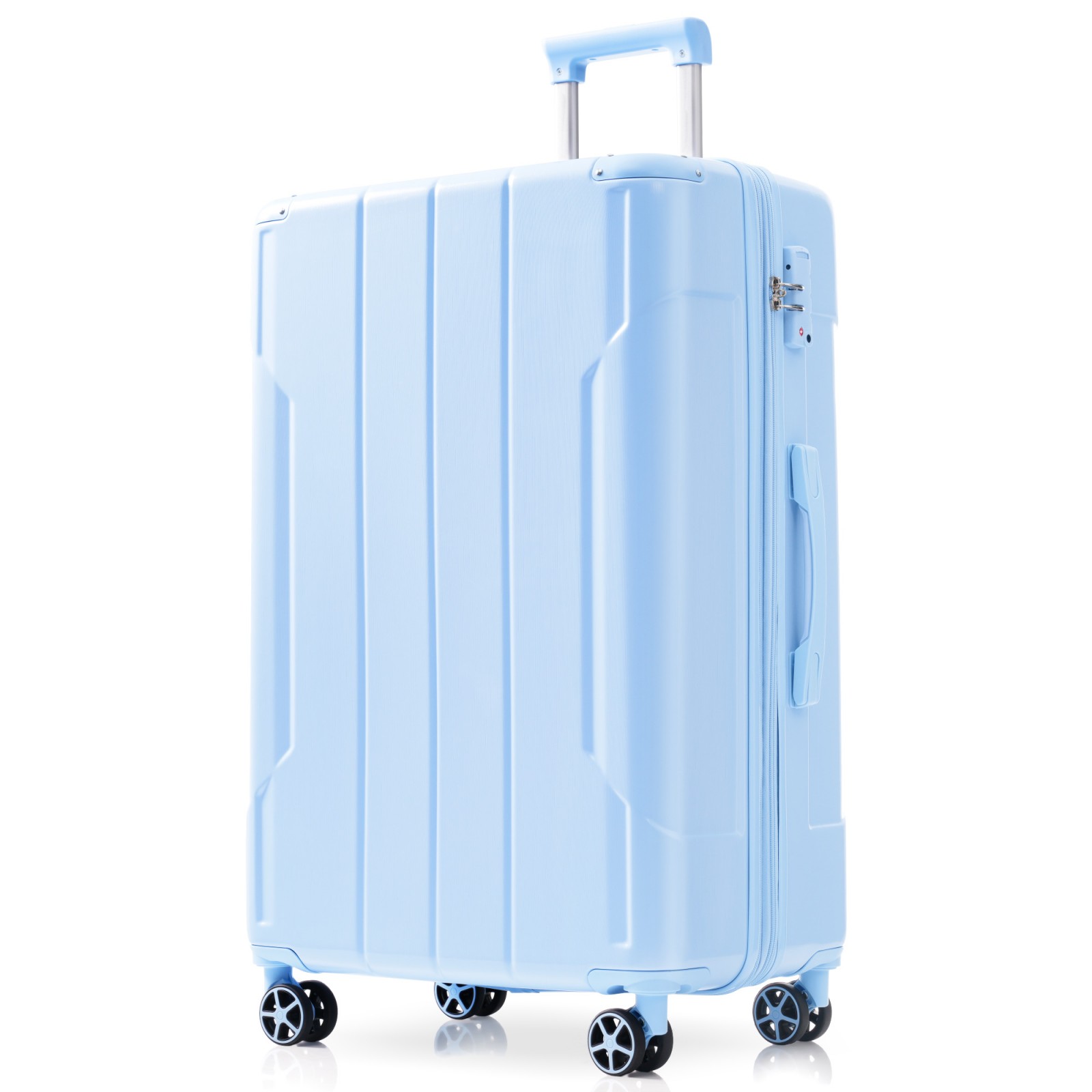 Valise 24 po ABS coque rigide roues doubles - Bleu ciel