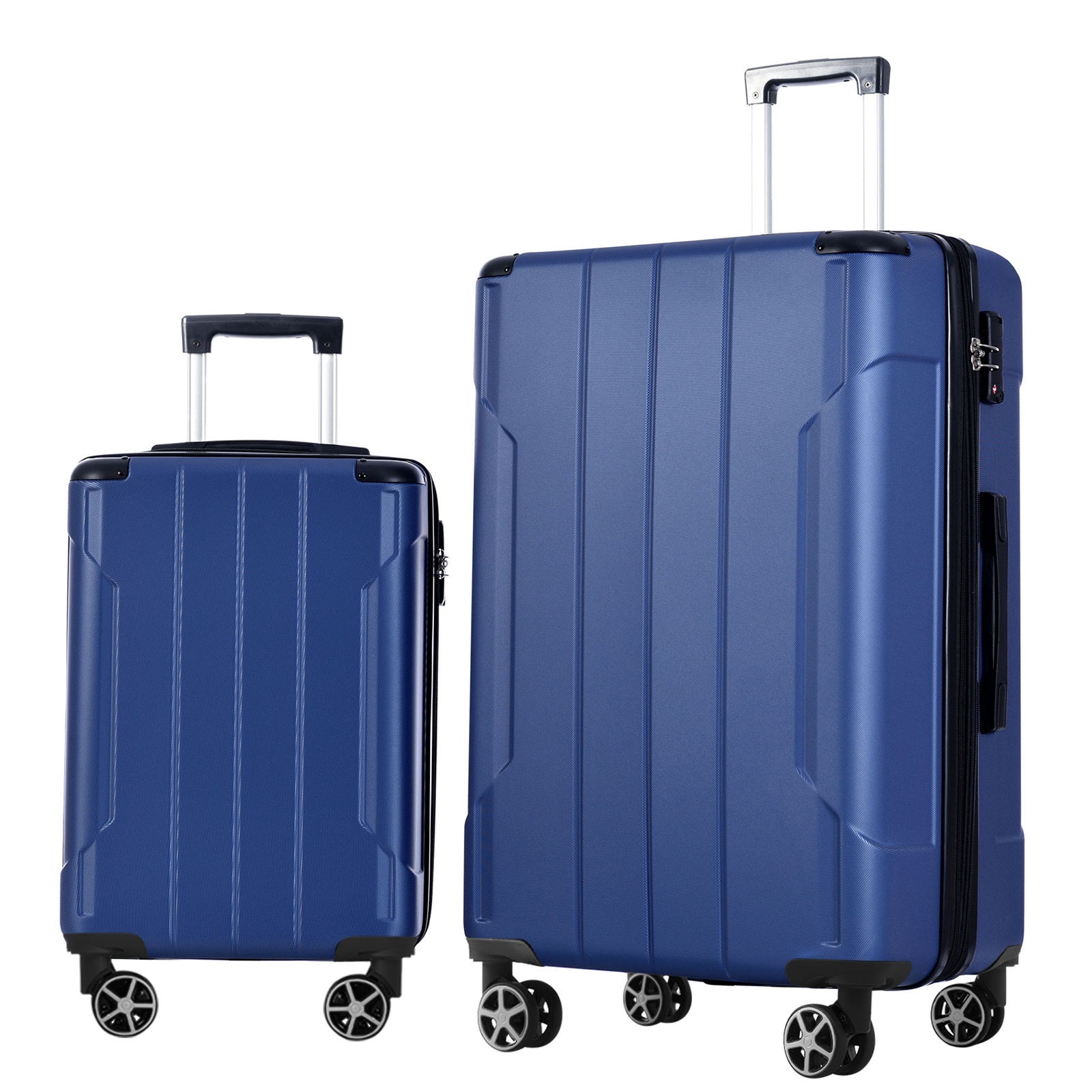 Ensemble valises ABS 2 pièces extensible serrure TSA roulettes