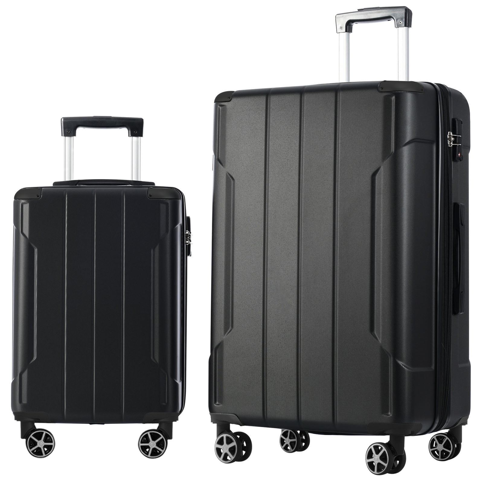 Ensemble valises ABS rigide 2 pcs extensible serrure TSA