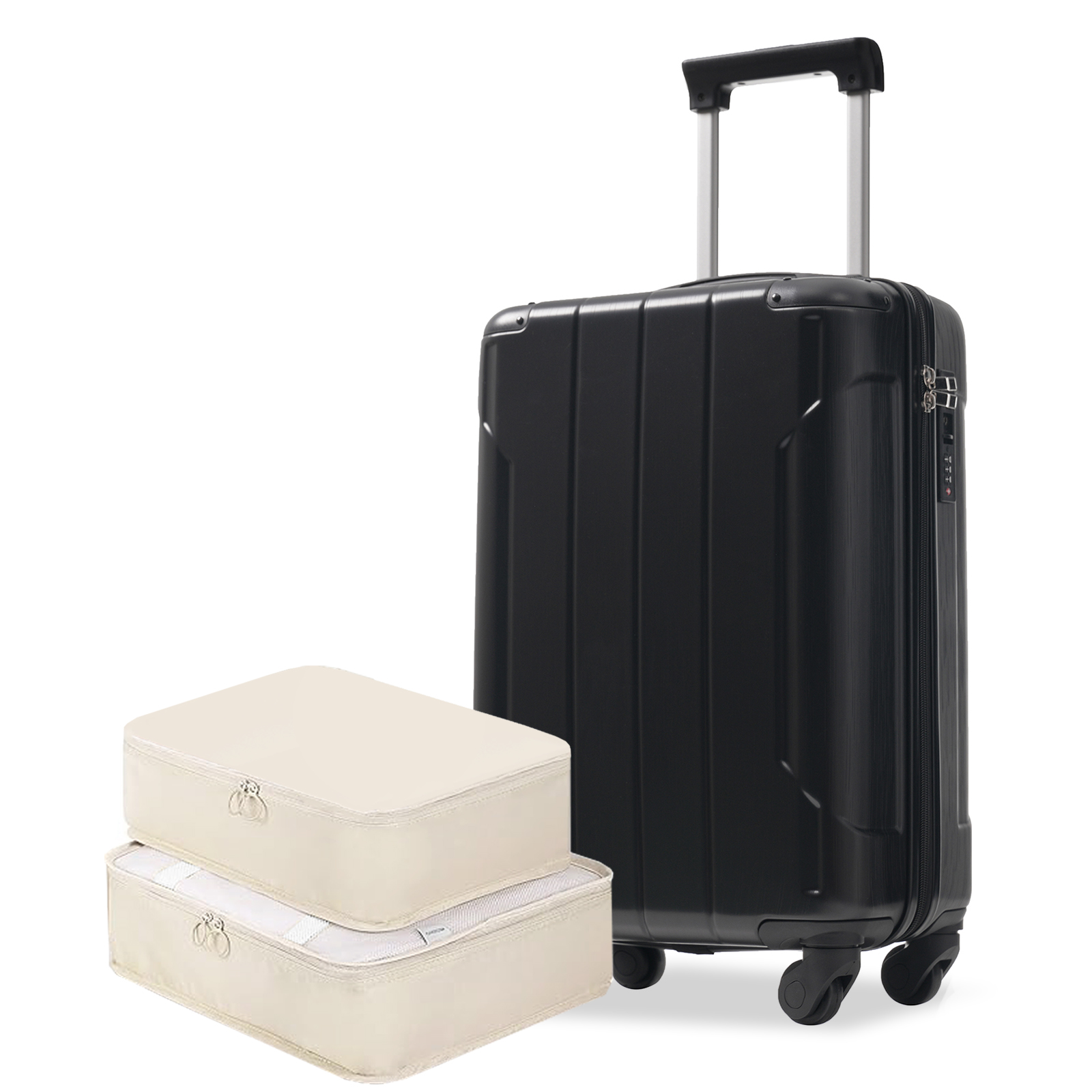 Valise cabine 20" ABS légère roues TSA noir